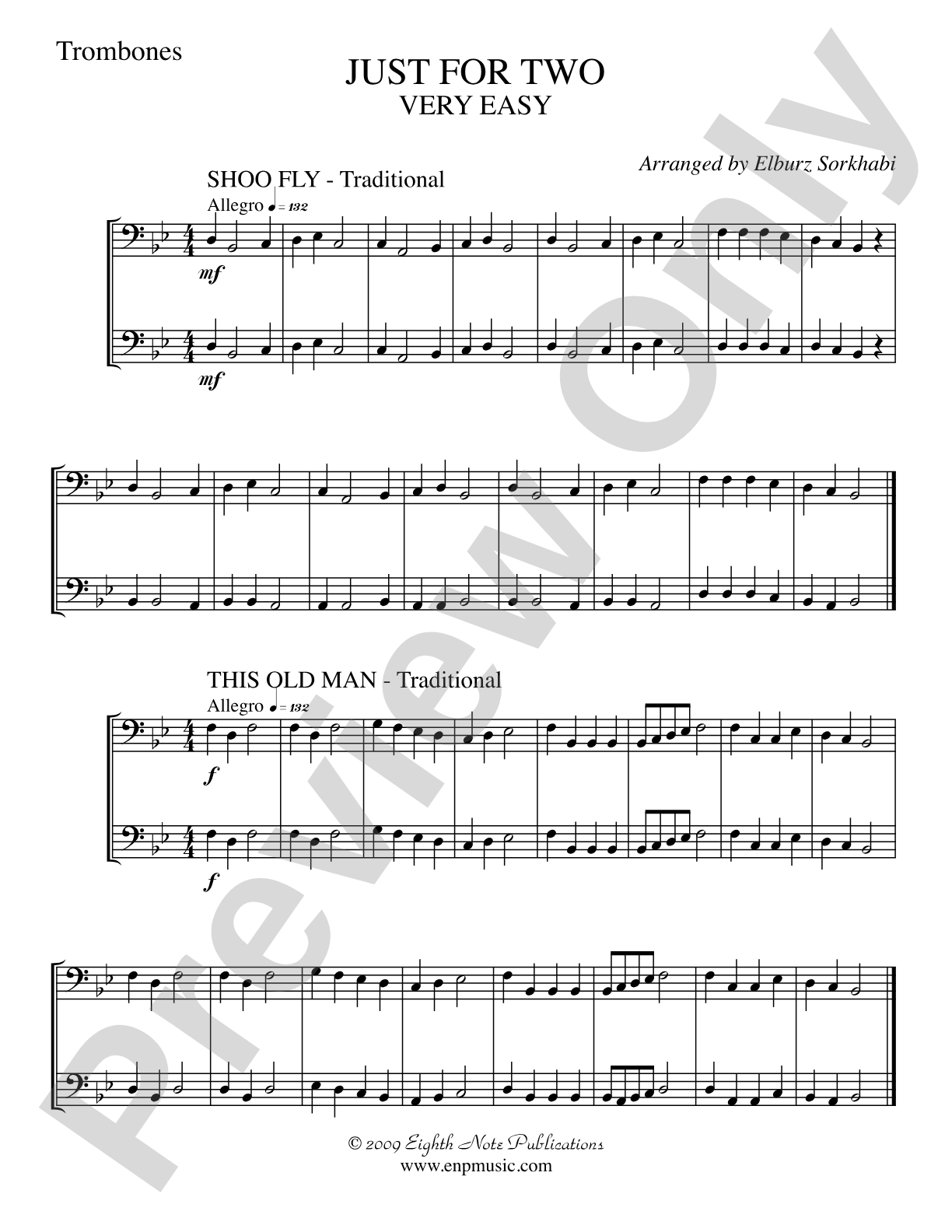 Just for Two: 2 Trombones Part(s)