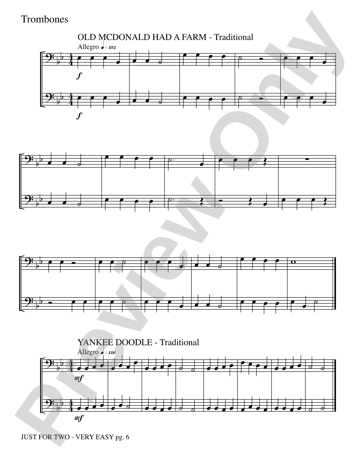 Just for Two: 2 Trombones Part(s)