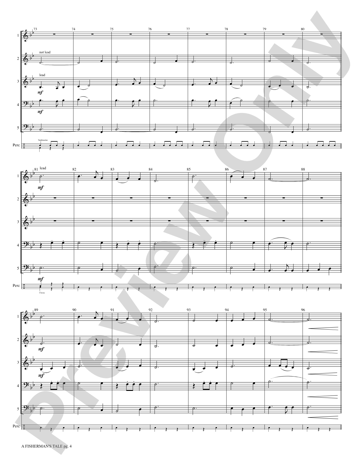 A Fisherman's Tale: Interchangeable Woodwind Ensemble Score & Parts