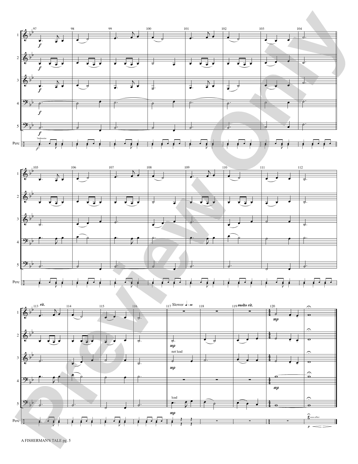 A Fisherman's Tale: Interchangeable Woodwind Ensemble Score & Parts