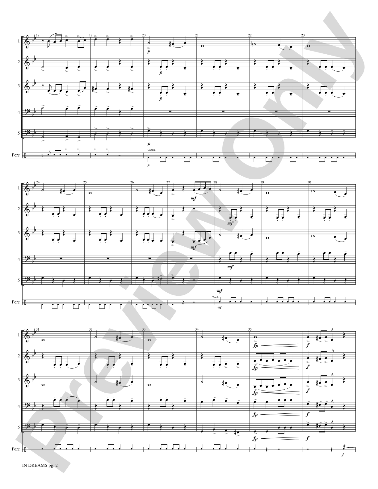 In Dreams: Interchangeable Woodwind Ensemble Score & Parts