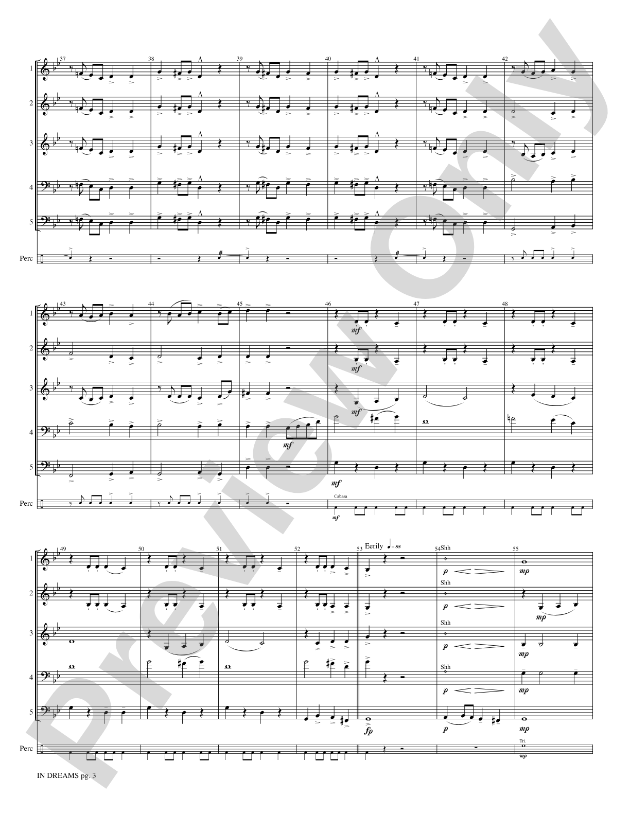In Dreams: Interchangeable Woodwind Ensemble Score & Parts