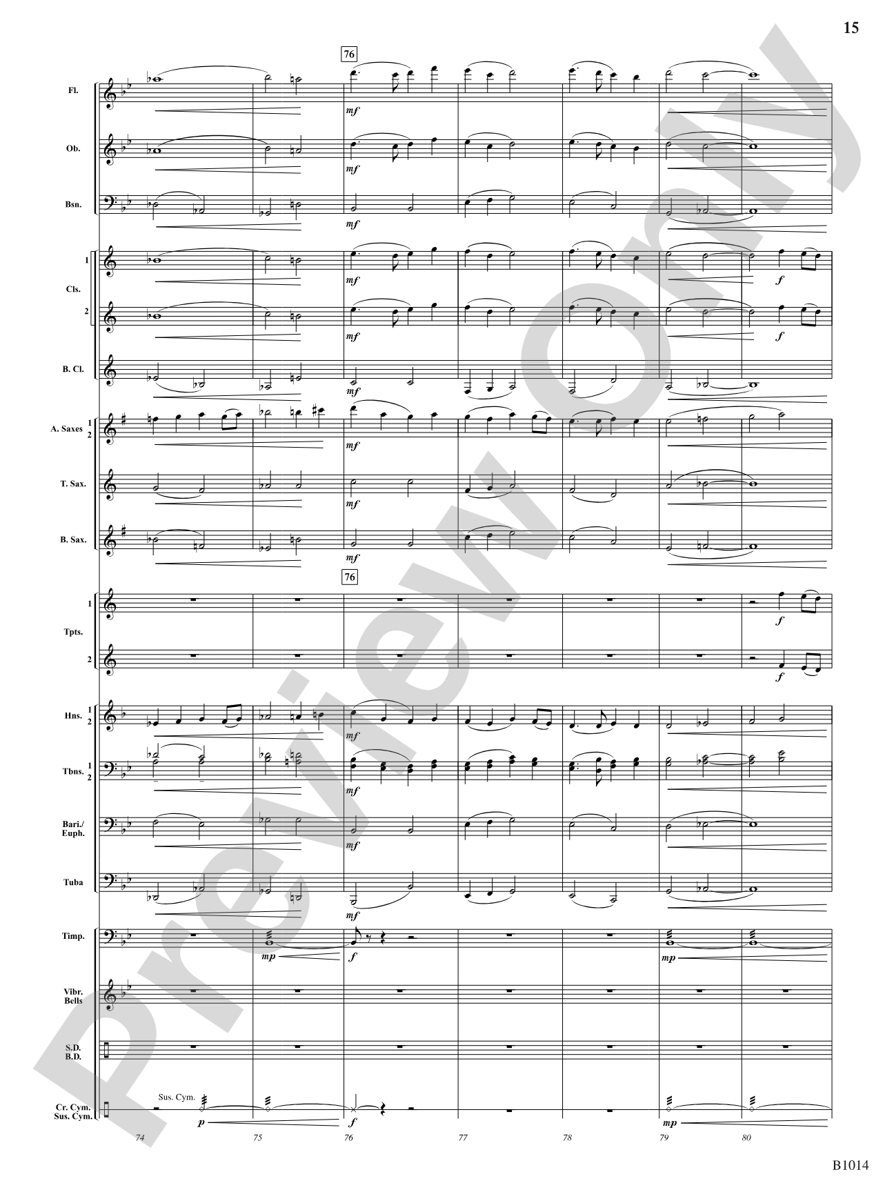Adirondack Park: Concert Band Conductor Score & Parts