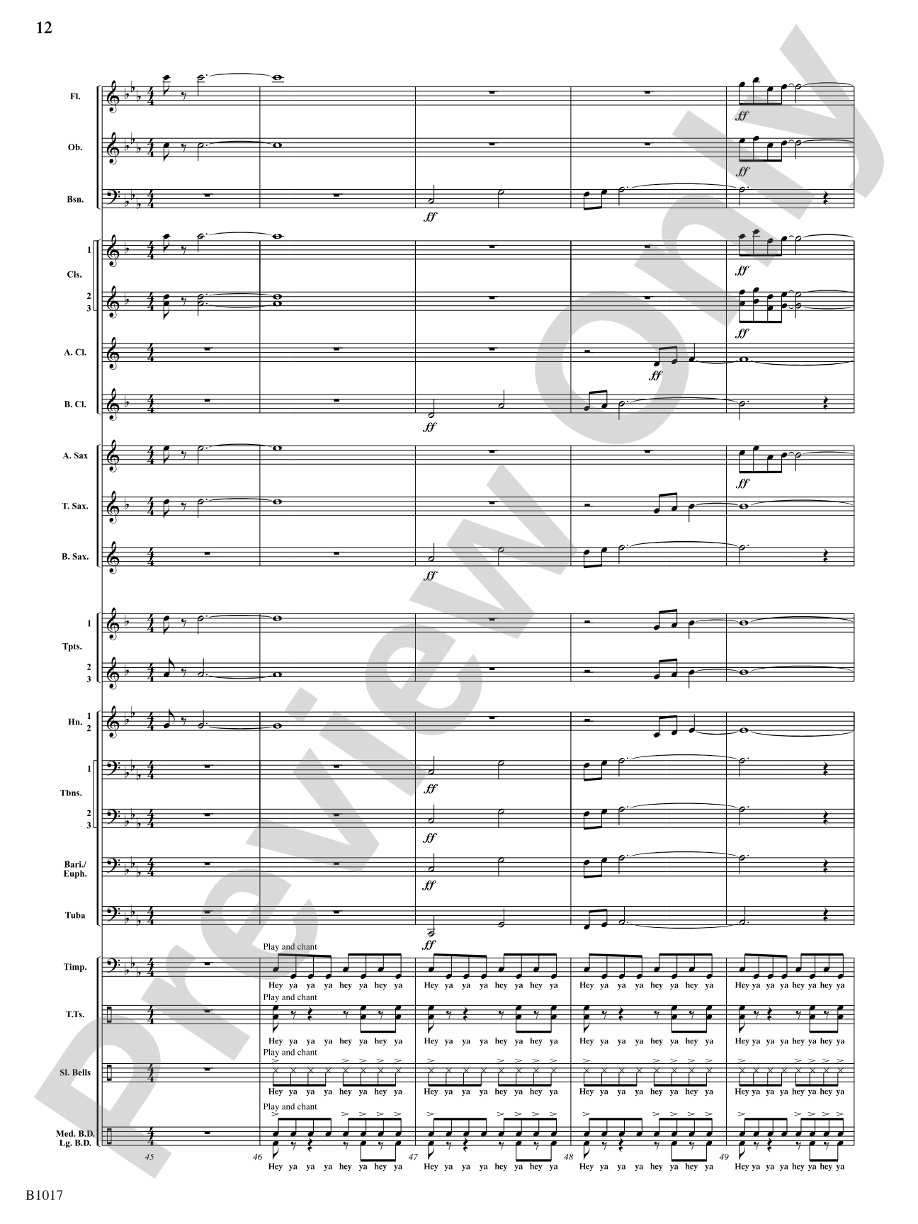 Warrior's Dance: Concert Band Conductor Score & Parts