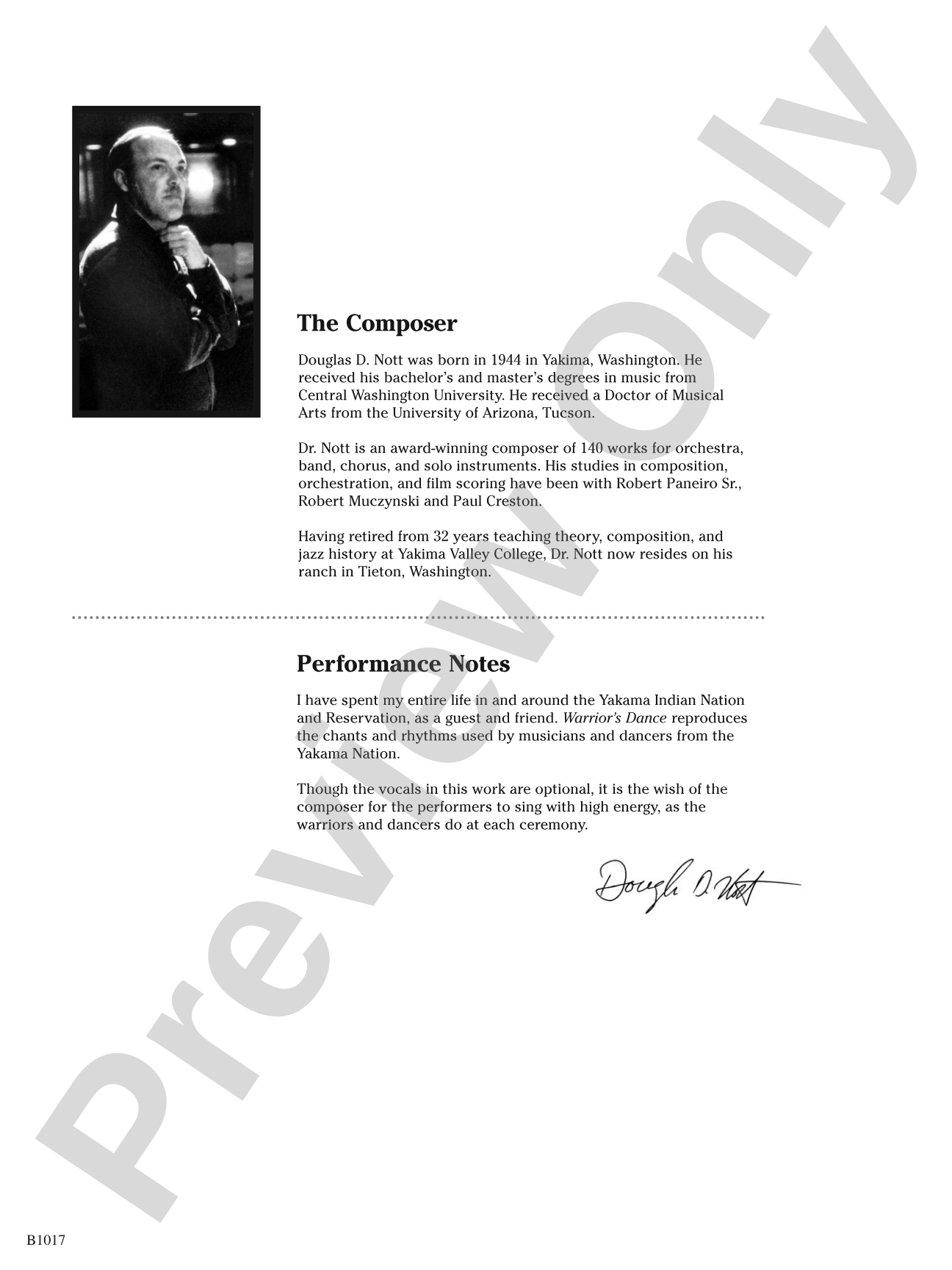 Warrior's Dance: Concert Band Conductor Score & Parts