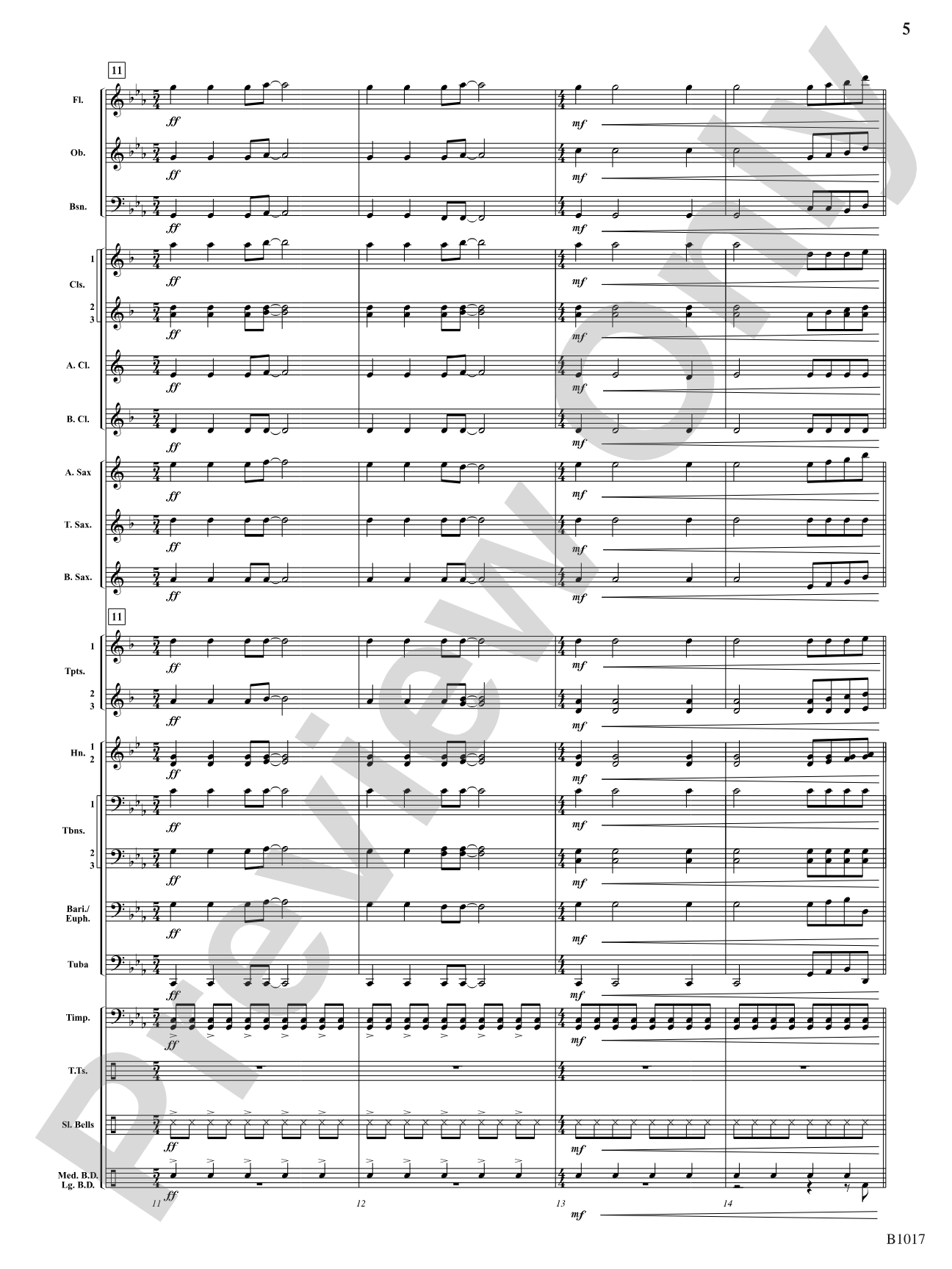 Warrior's Dance: Concert Band Conductor Score & Parts
