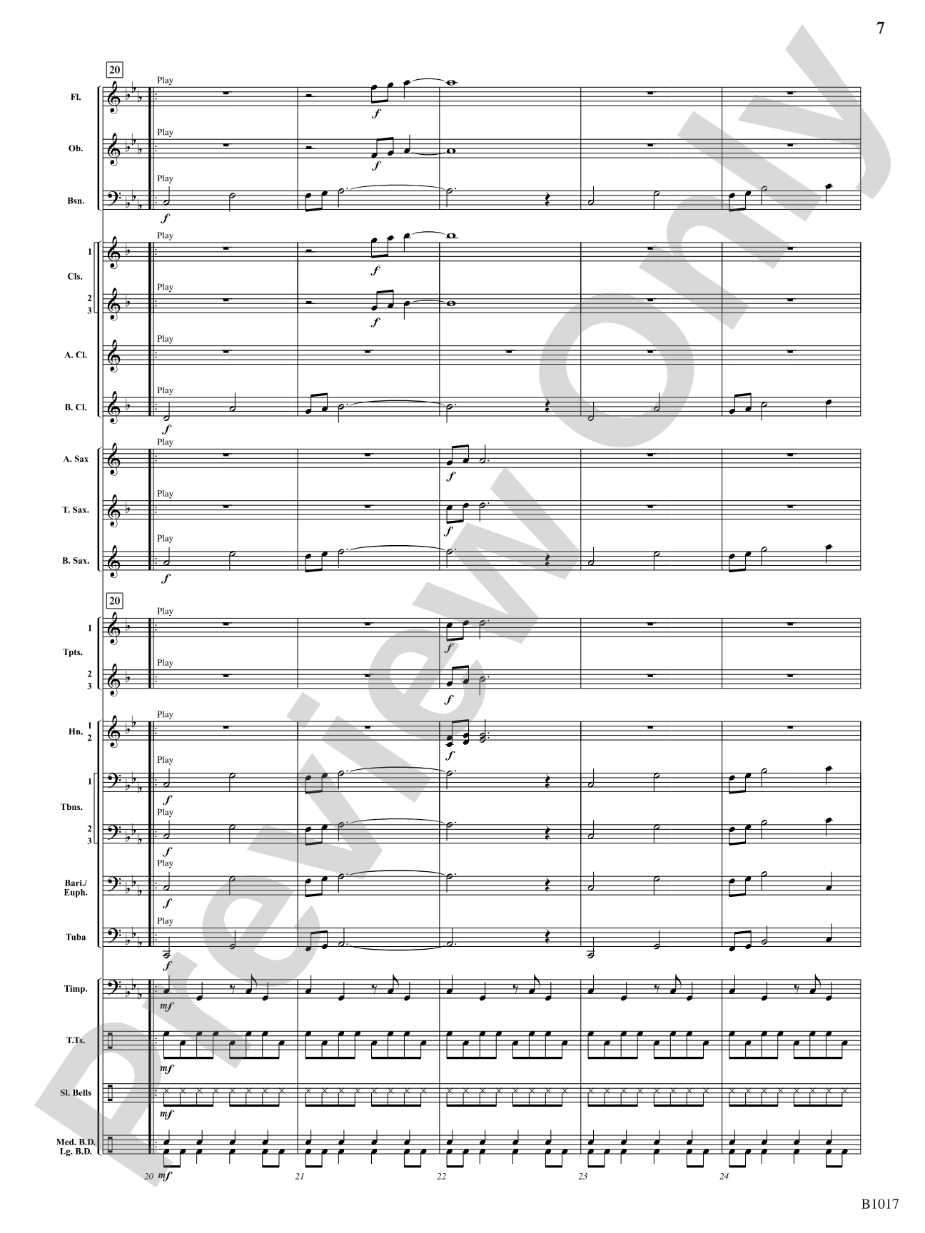 Warrior's Dance: Concert Band Conductor Score & Parts
