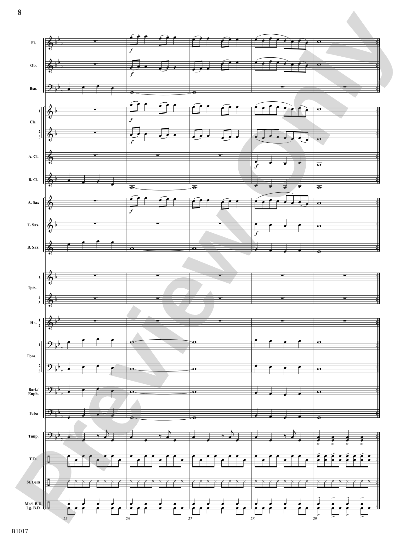 Warrior's Dance: Concert Band Conductor Score & Parts