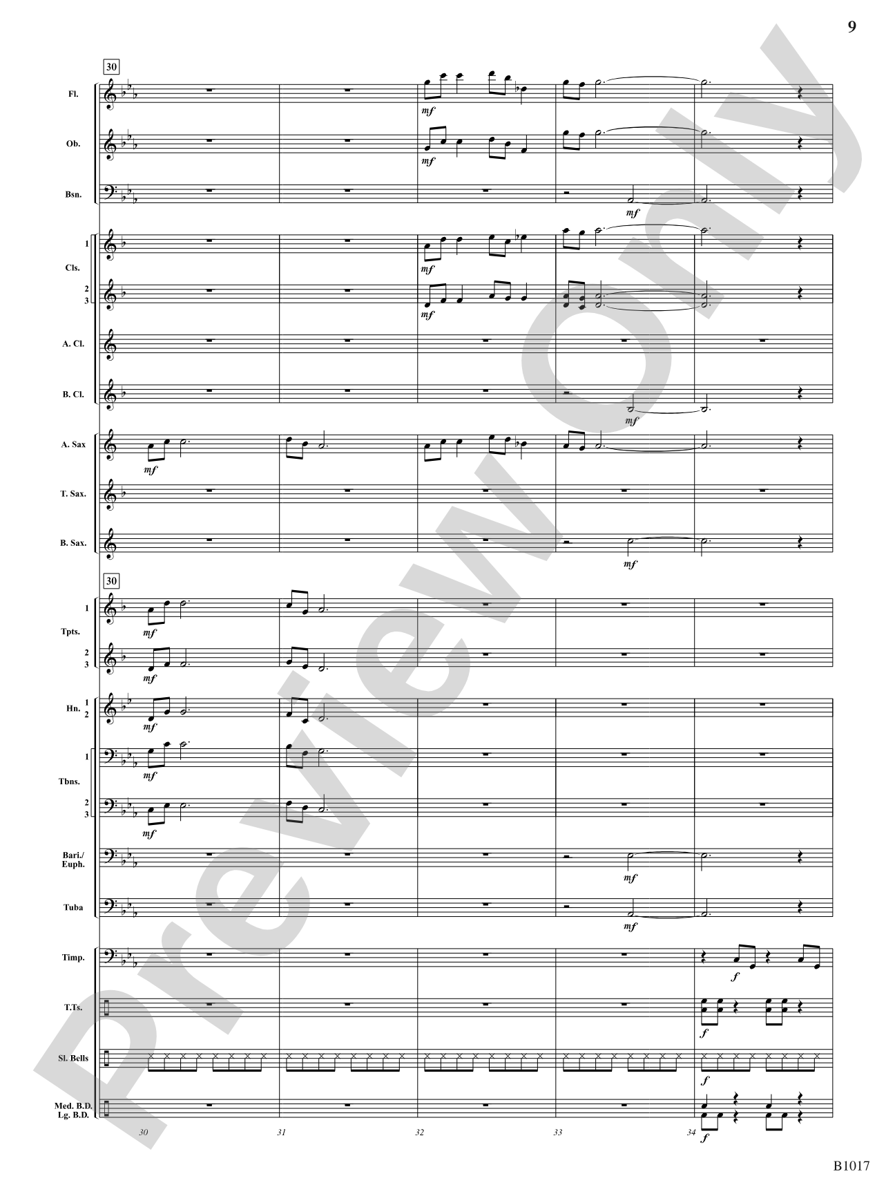 Warrior's Dance: Concert Band Conductor Score & Parts