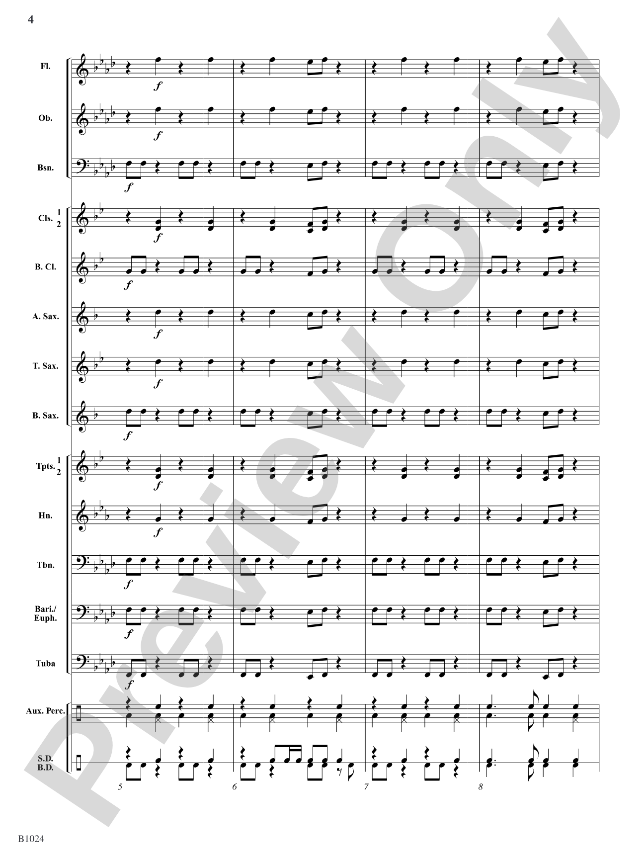 Boom-Boom Stomp!: Concert Band Conductor Score & Parts