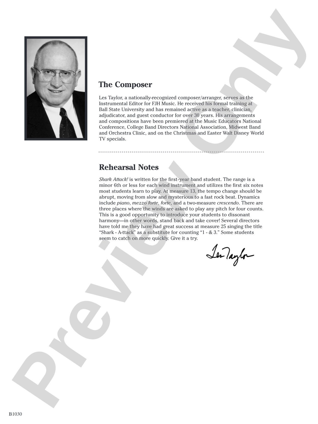 Shark Attack!: Concert Band Conductor Score & Parts