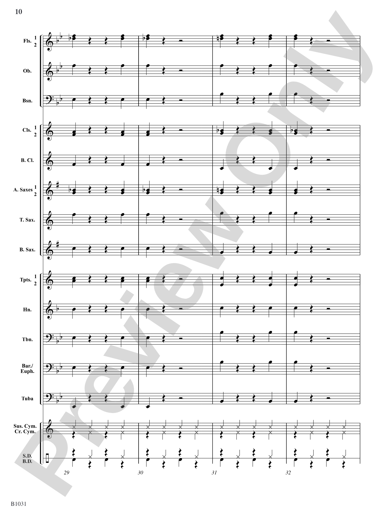 Breakdown Blues: Concert Band Conductor Score & Parts