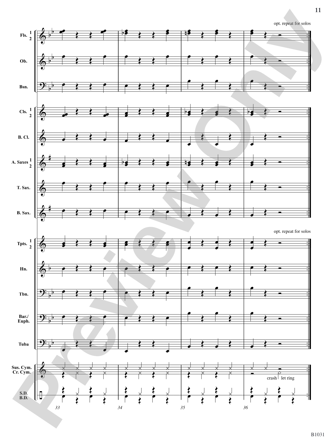 Breakdown Blues: Concert Band Conductor Score & Parts