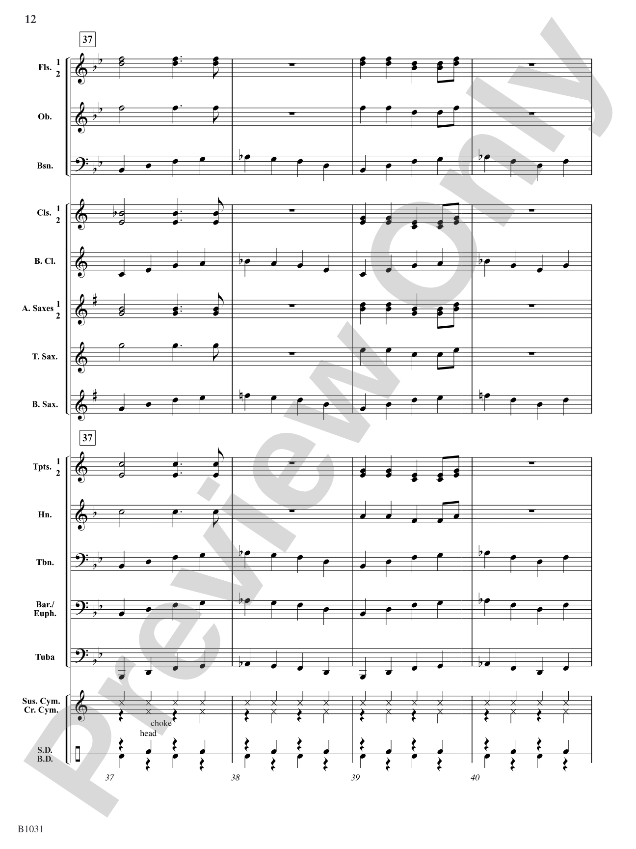 Breakdown Blues: Concert Band Conductor Score & Parts