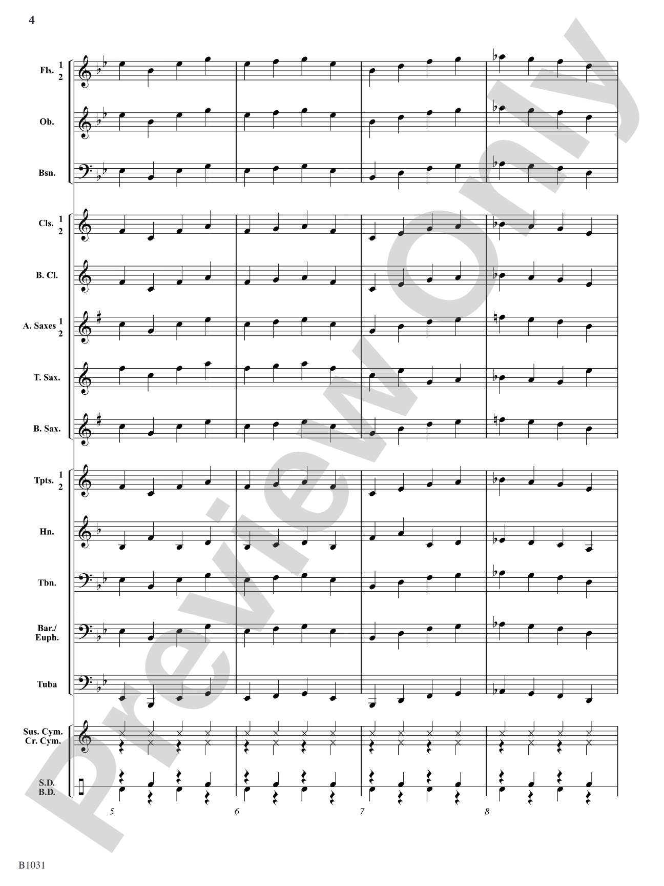 Breakdown Blues: Concert Band Conductor Score & Parts
