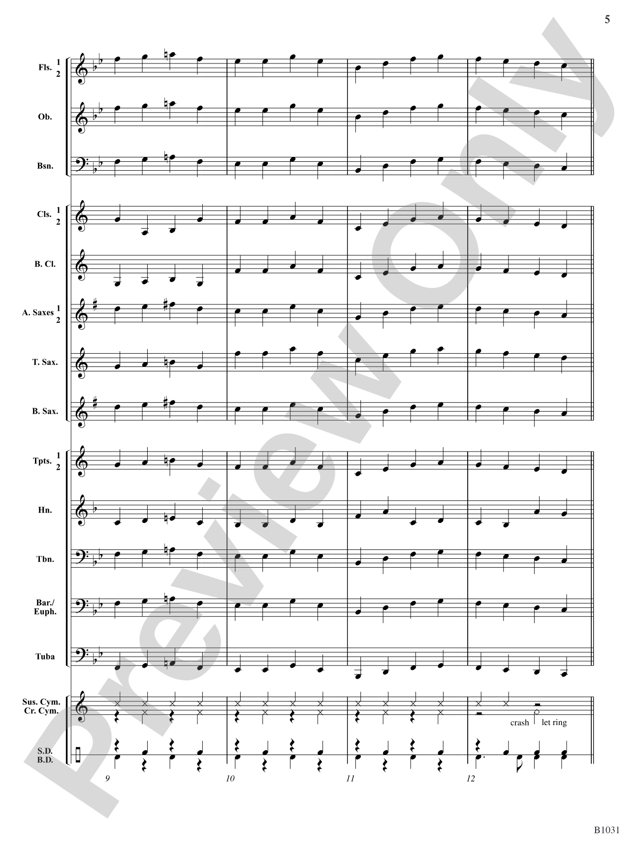 Breakdown Blues: Concert Band Conductor Score & Parts