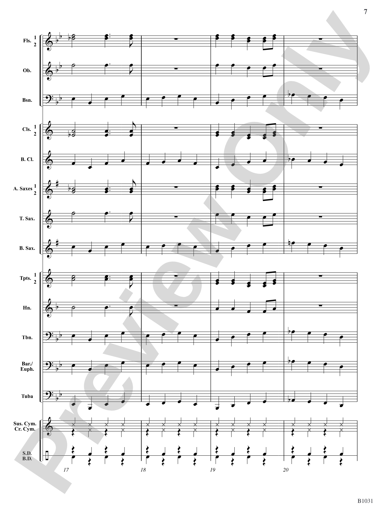 Breakdown Blues: Concert Band Conductor Score & Parts