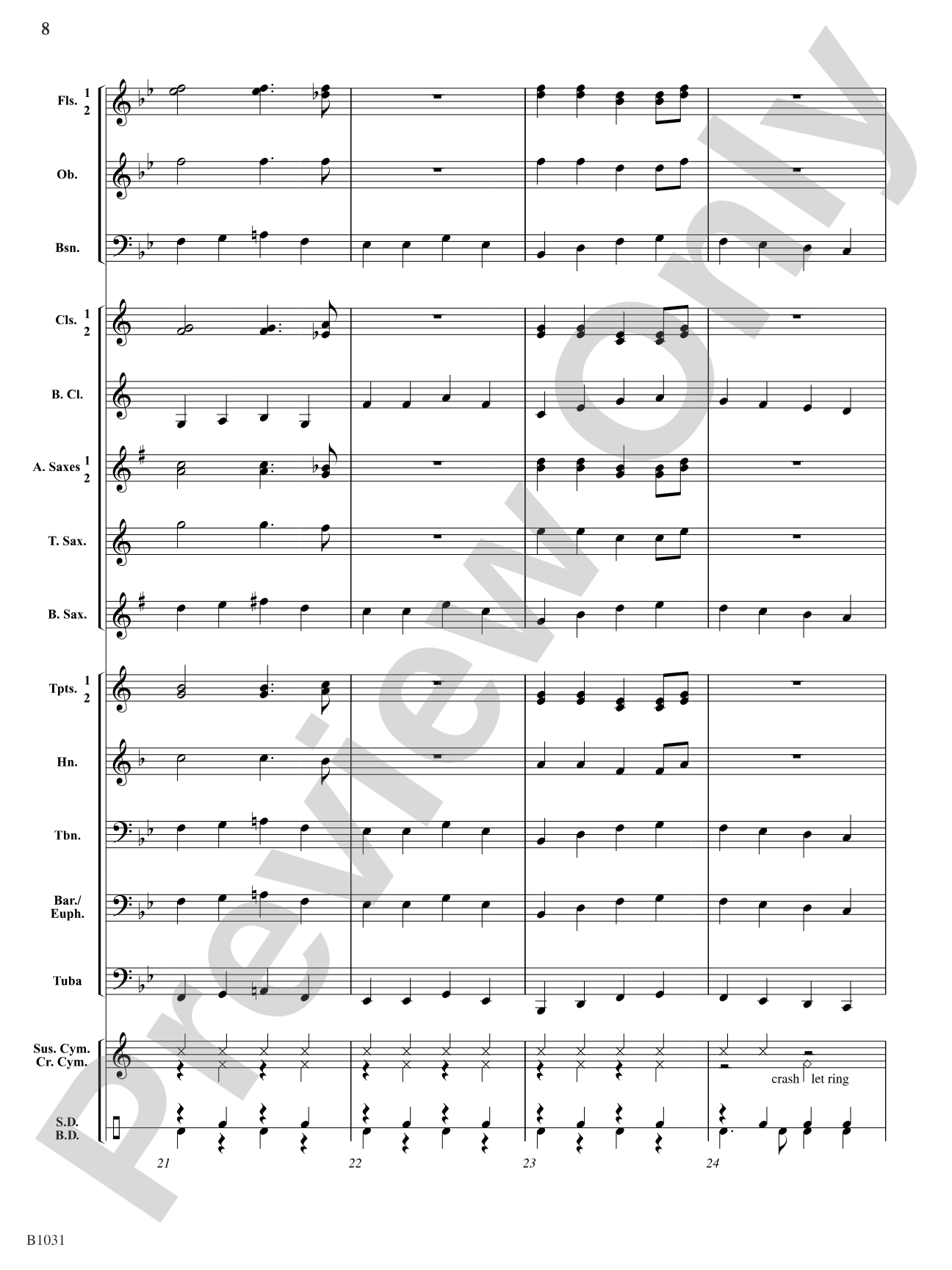 Breakdown Blues: Concert Band Conductor Score & Parts
