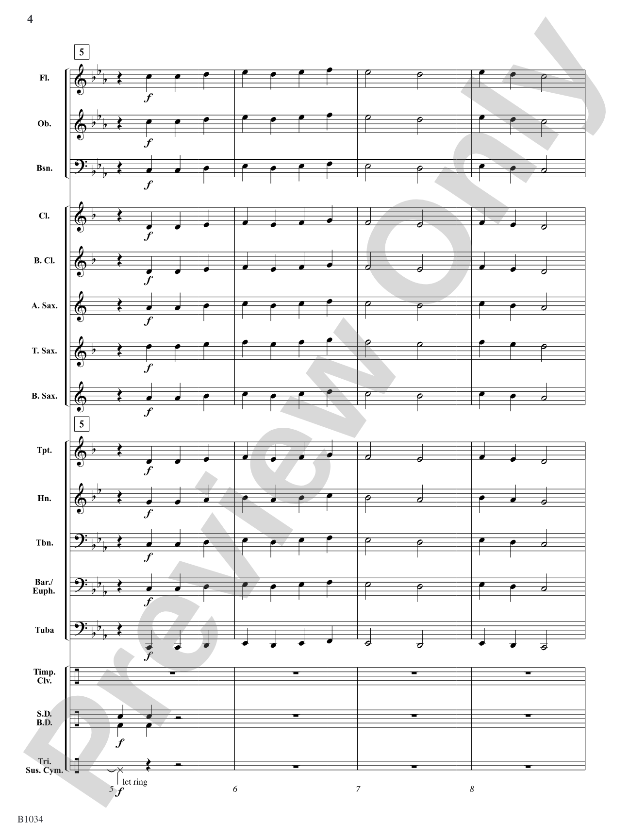 Thunder & Lightning: Concert Band Conductor Score & Parts