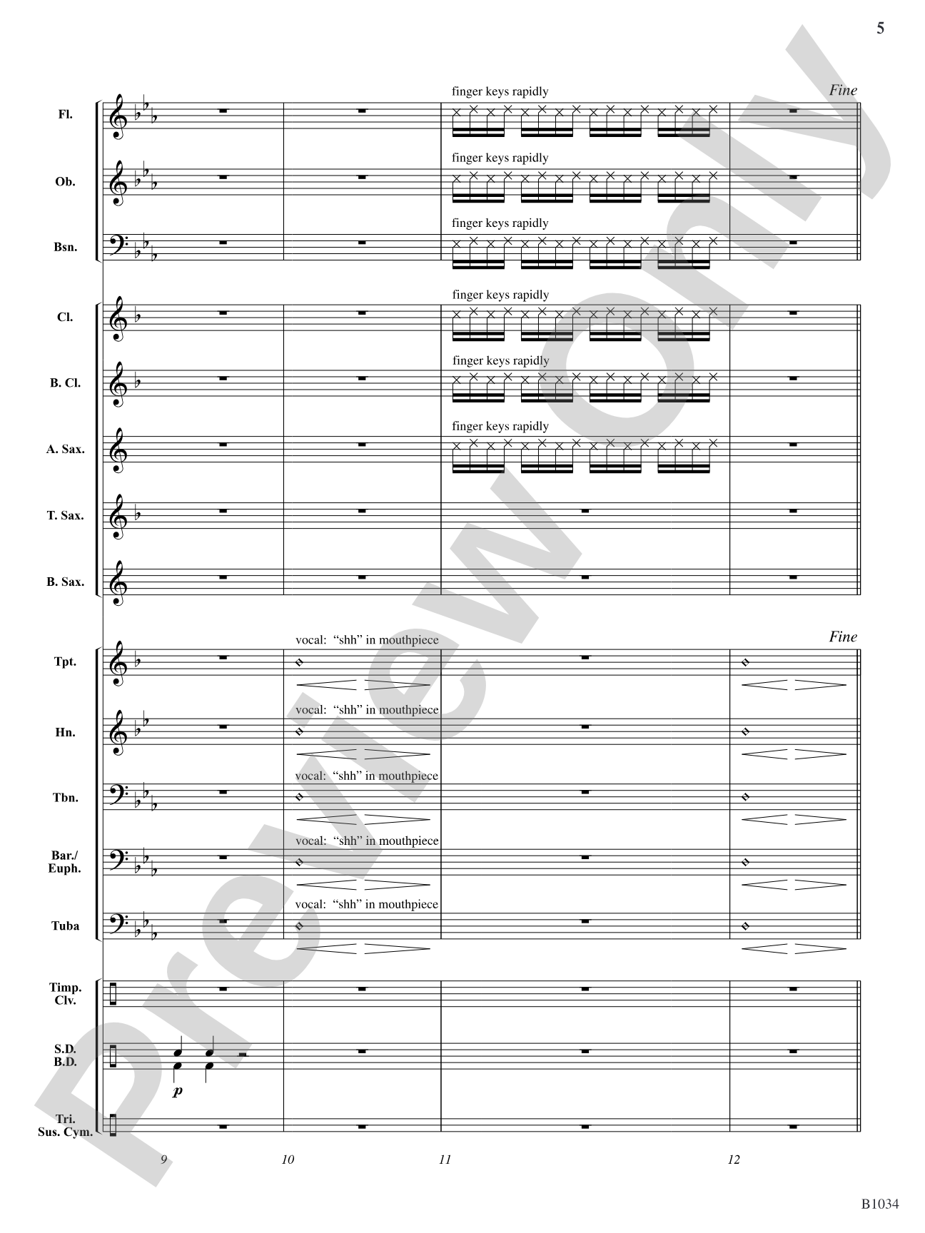 Thunder & Lightning: Concert Band Conductor Score & Parts