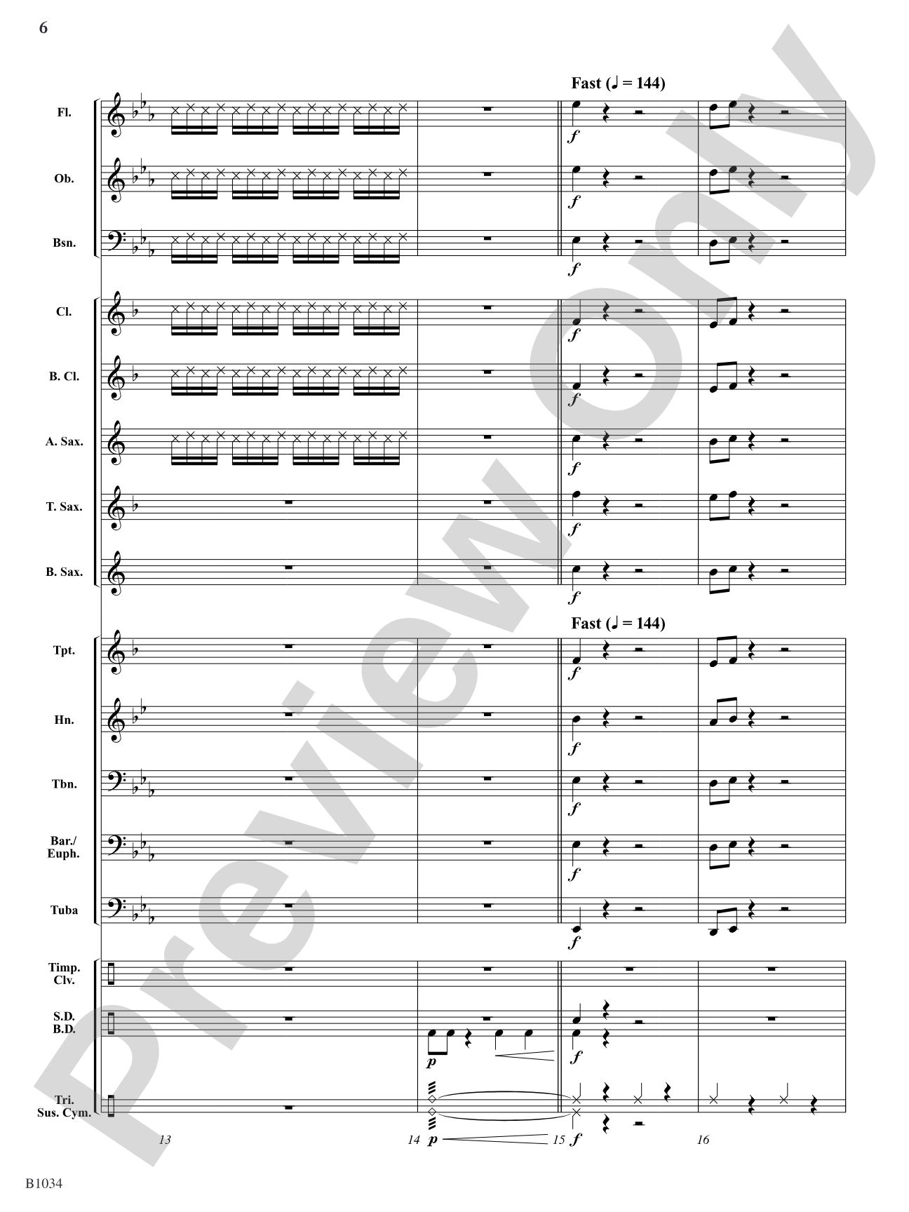 Thunder & Lightning: Concert Band Conductor Score & Parts