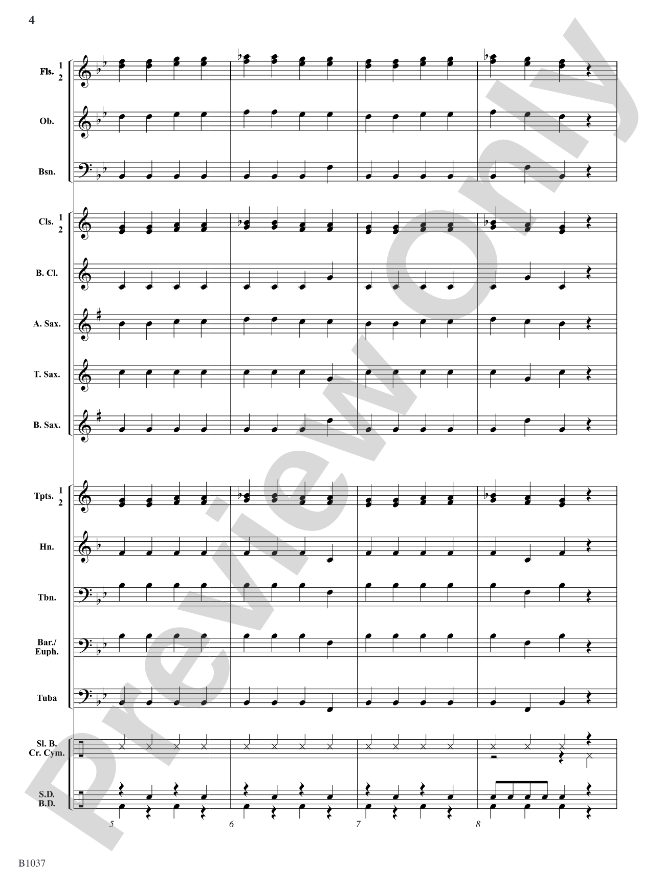 Reindeer Boogie: Concert Band Conductor Score & Parts