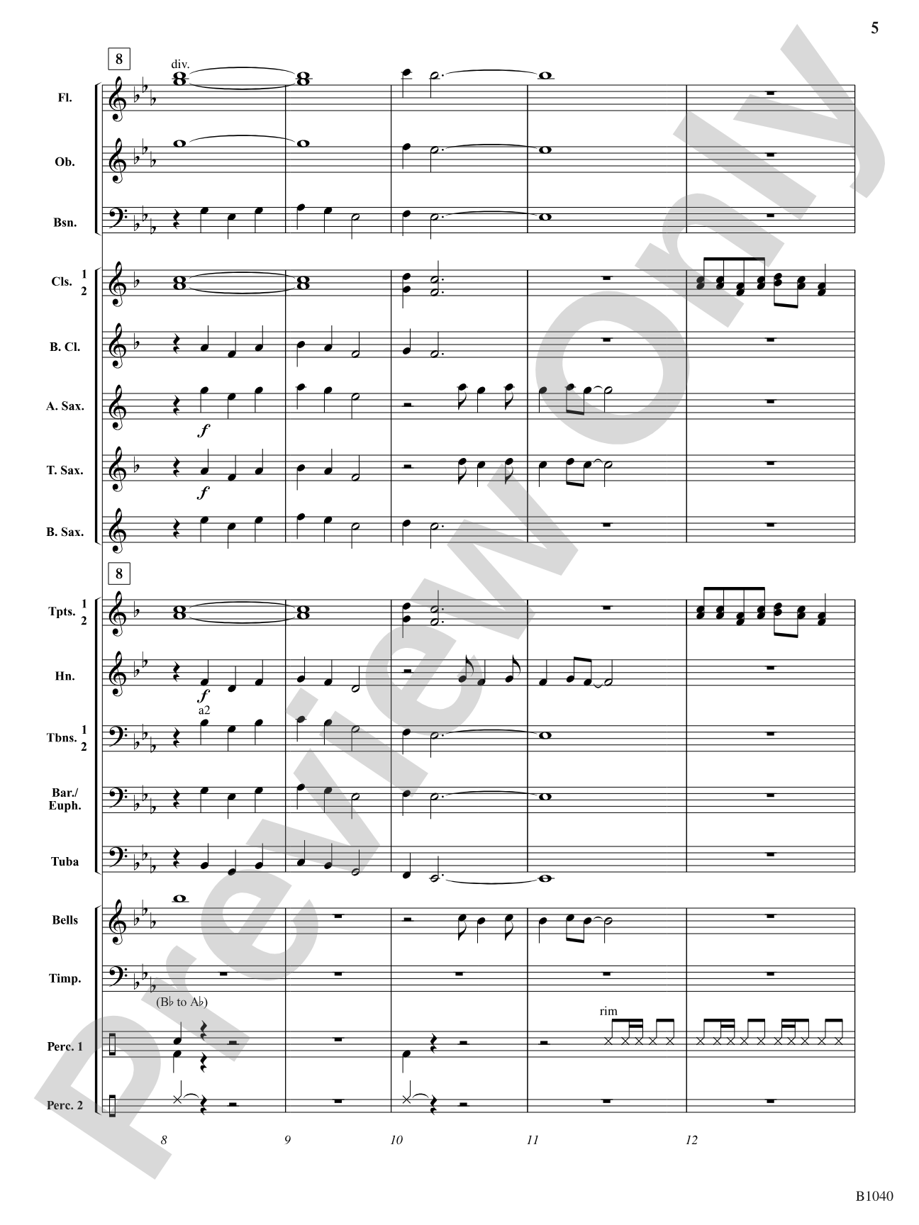 Camptown Variations: Concert Band Conductor Score & Parts