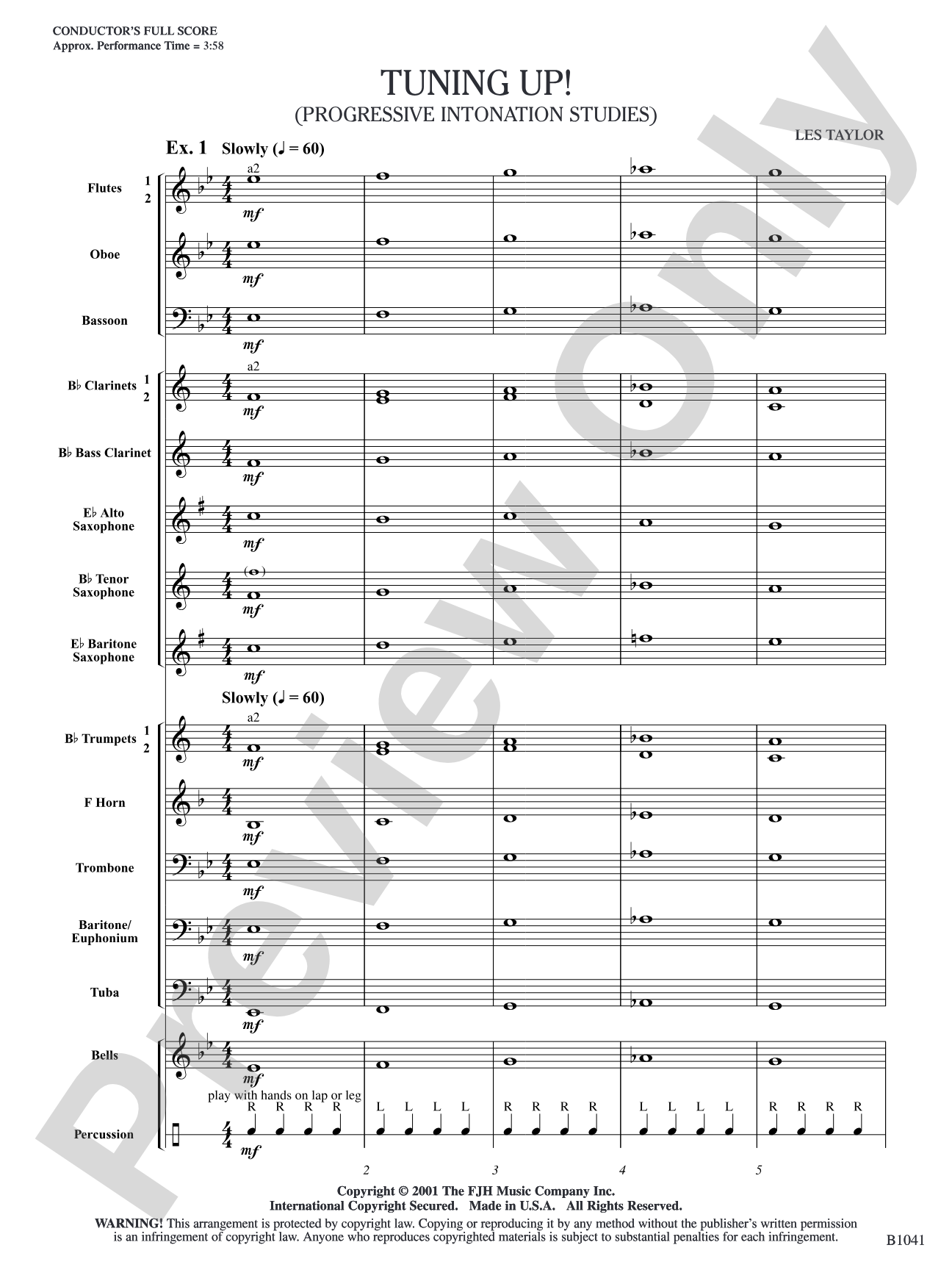 Tuning Up!: Concert Band Conductor Score & Parts