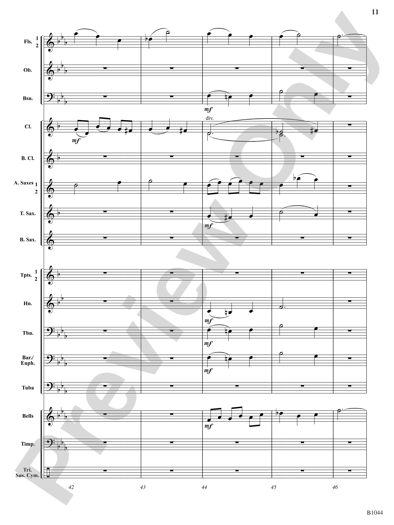 Coventry Carol: Concert Band Conductor Score & Parts