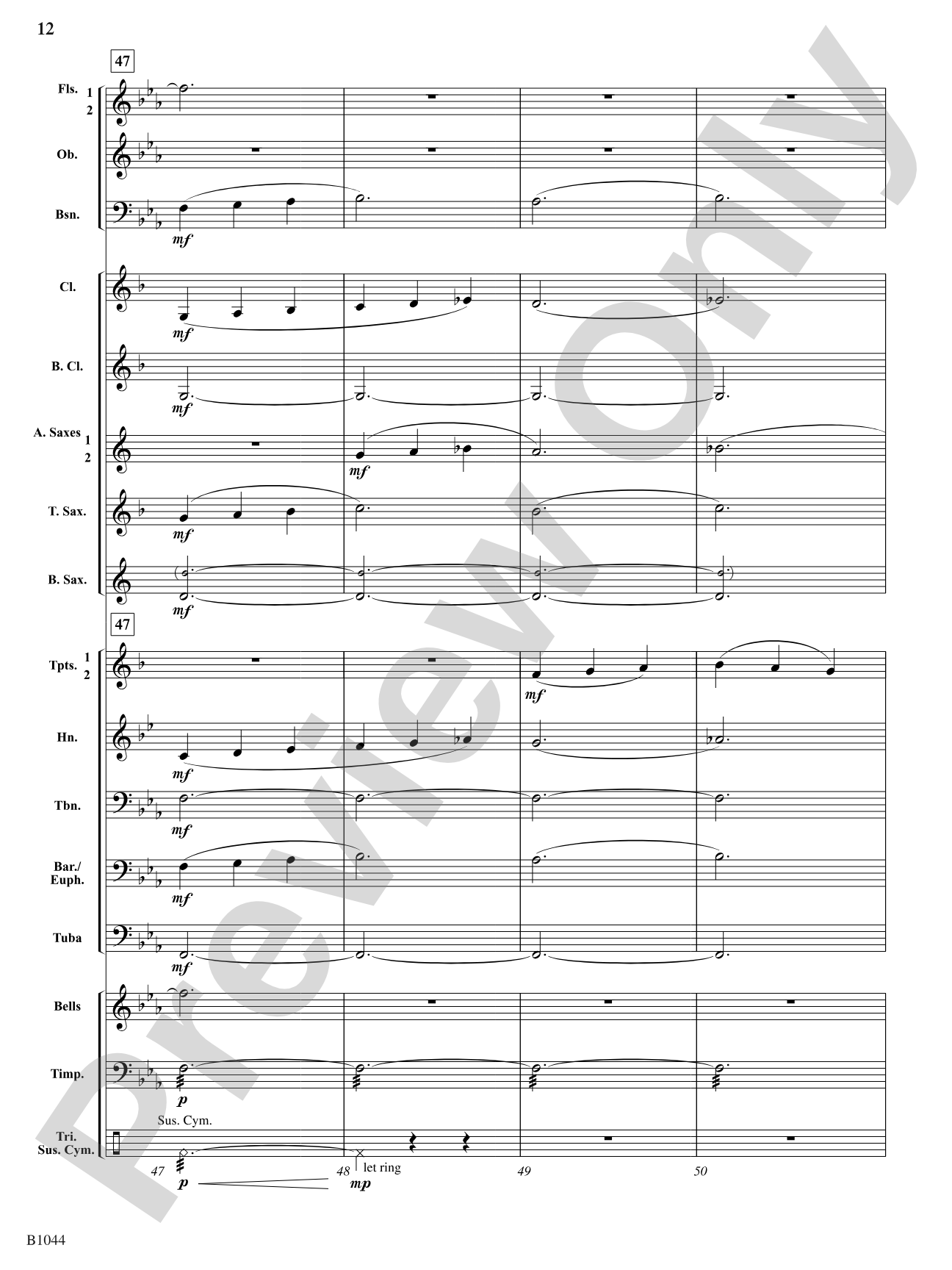 Coventry Carol: Concert Band Conductor Score & Parts