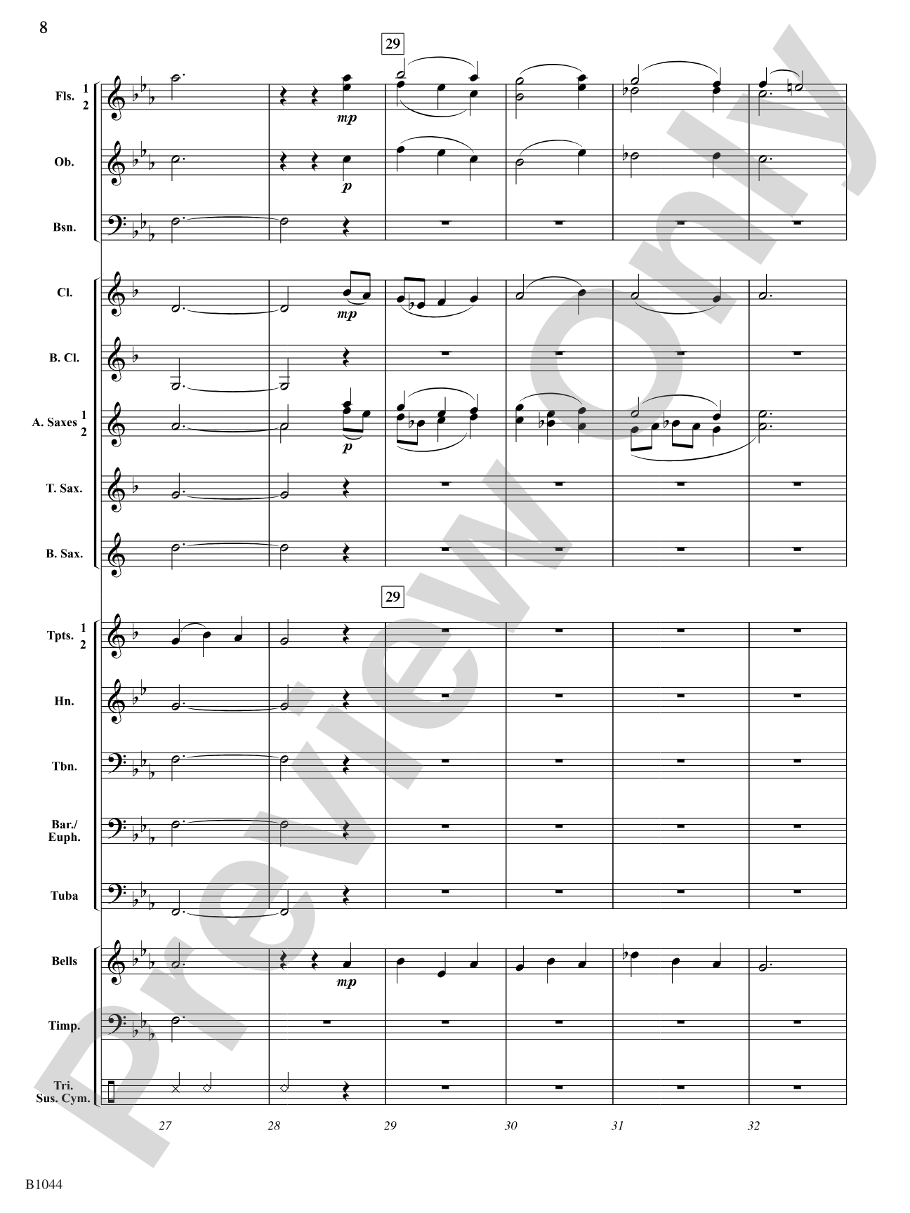 Coventry Carol: Concert Band Conductor Score & Parts