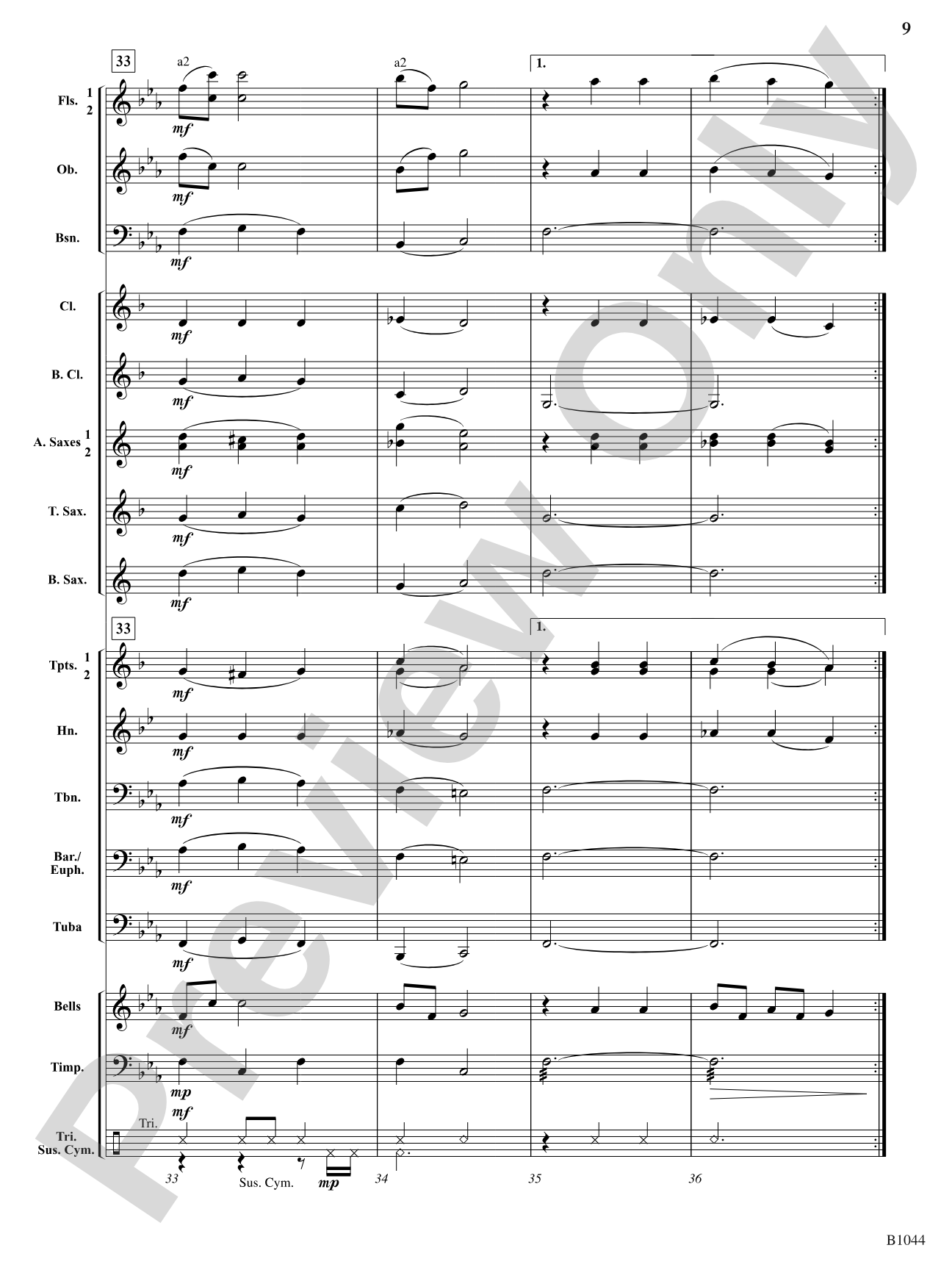 Coventry Carol: Concert Band Conductor Score & Parts
