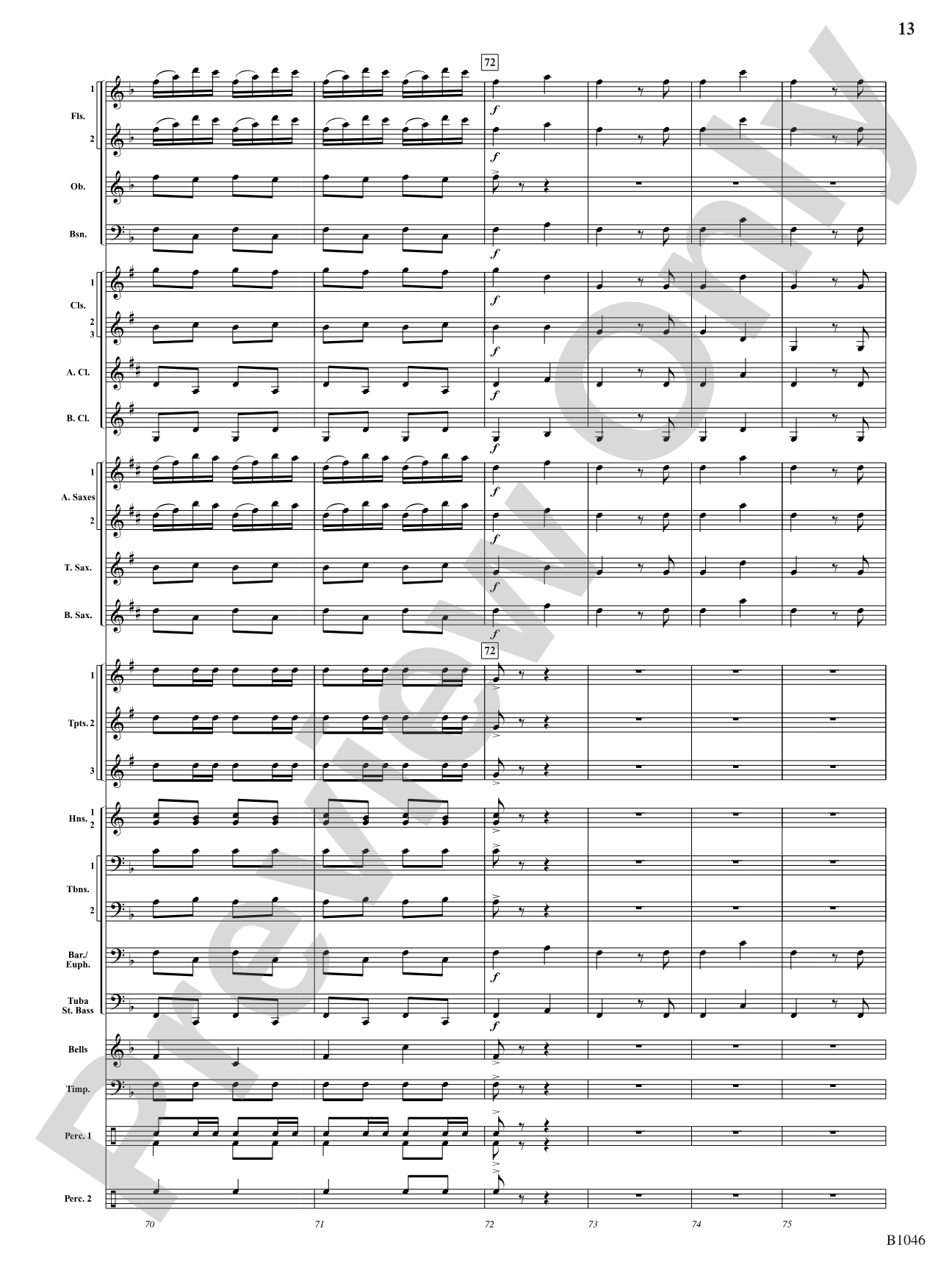 Finale from Dvorák's Symphony No. 8: Score