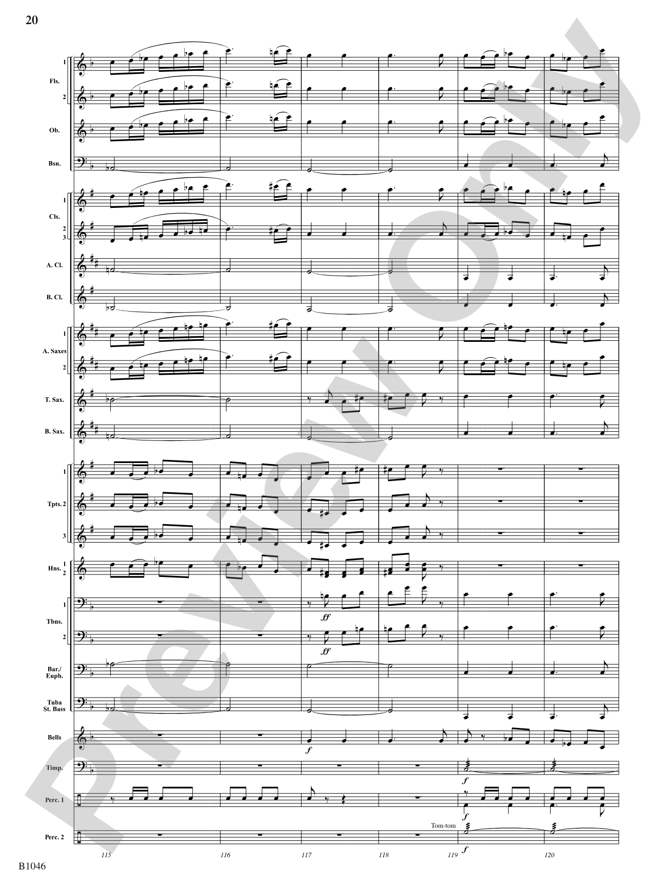 Finale from Dvorák's Symphony No. 8: Score
