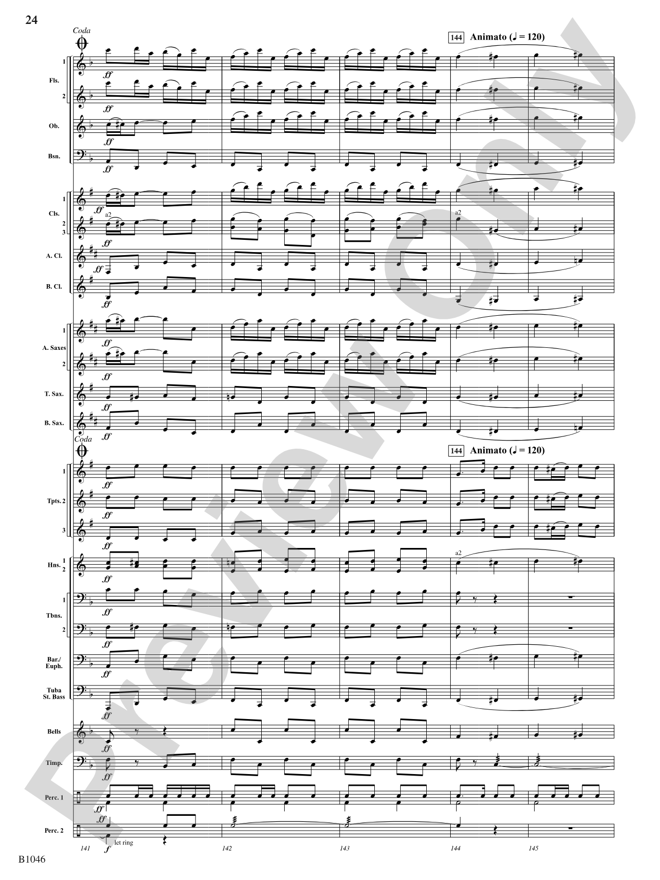 Finale from Dvorák's Symphony No. 8: Score