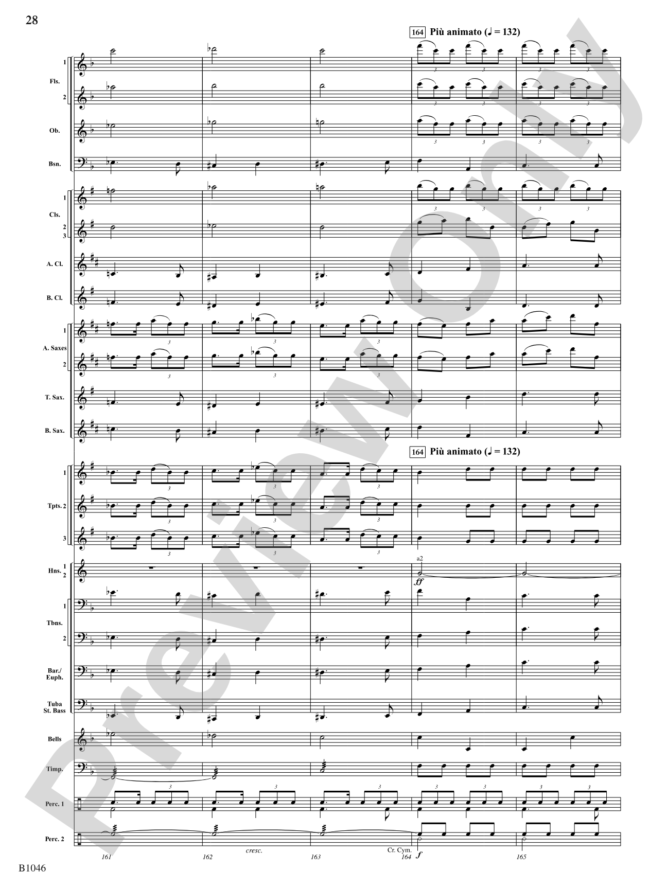 Finale from Dvorák's Symphony No. 8: Score