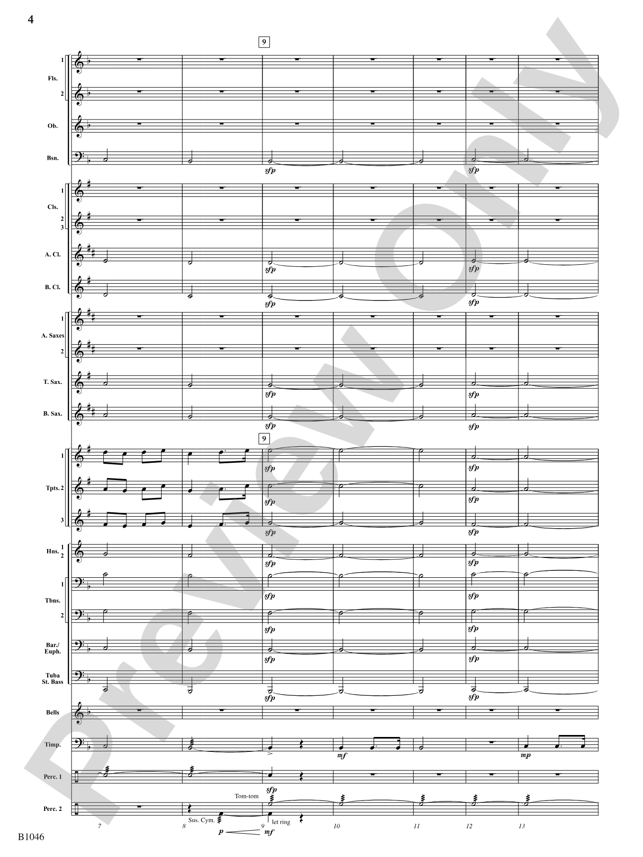 Finale from Dvorák's Symphony No. 8: Score