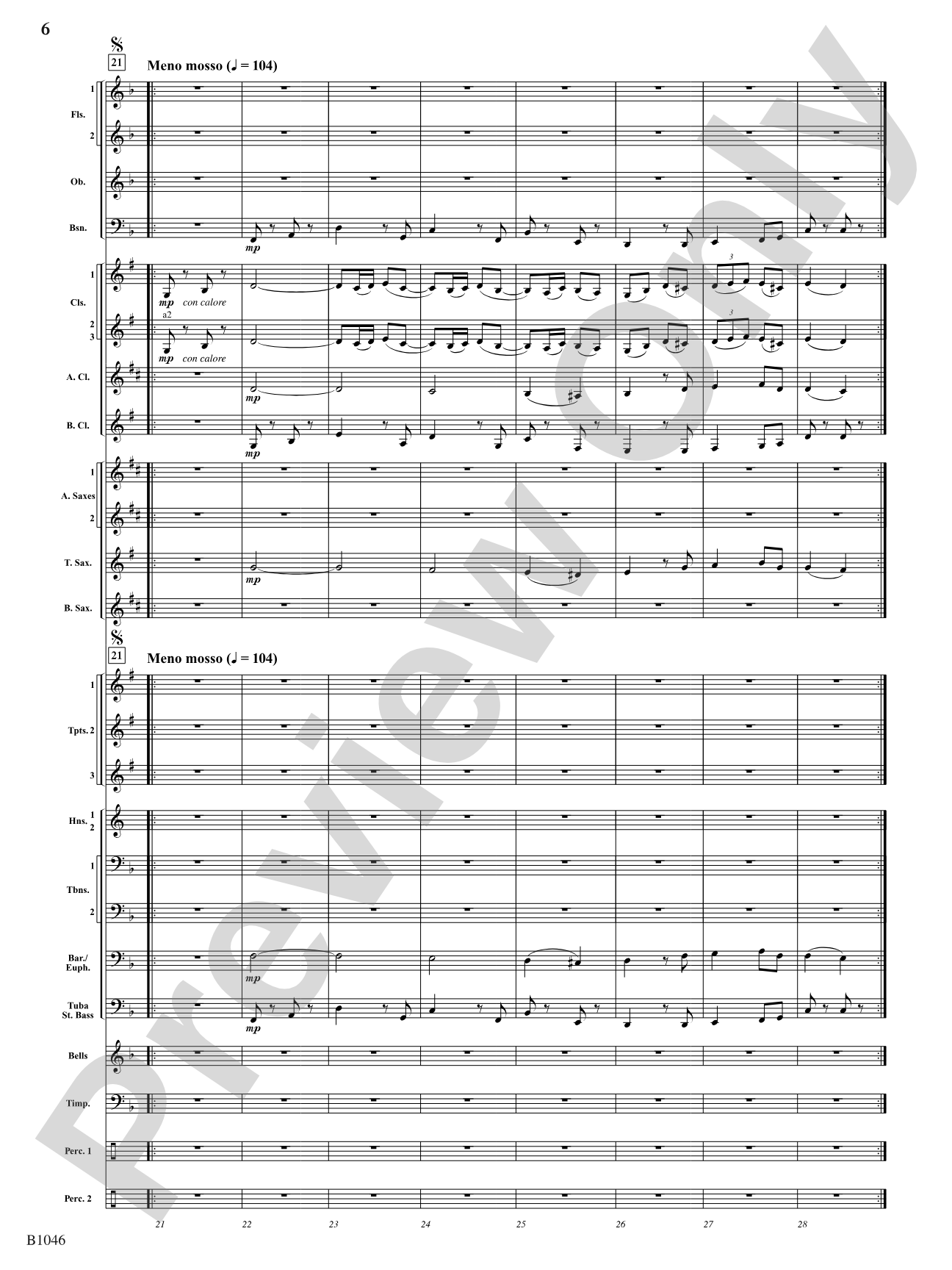 Finale from Dvorák's Symphony No. 8: Score