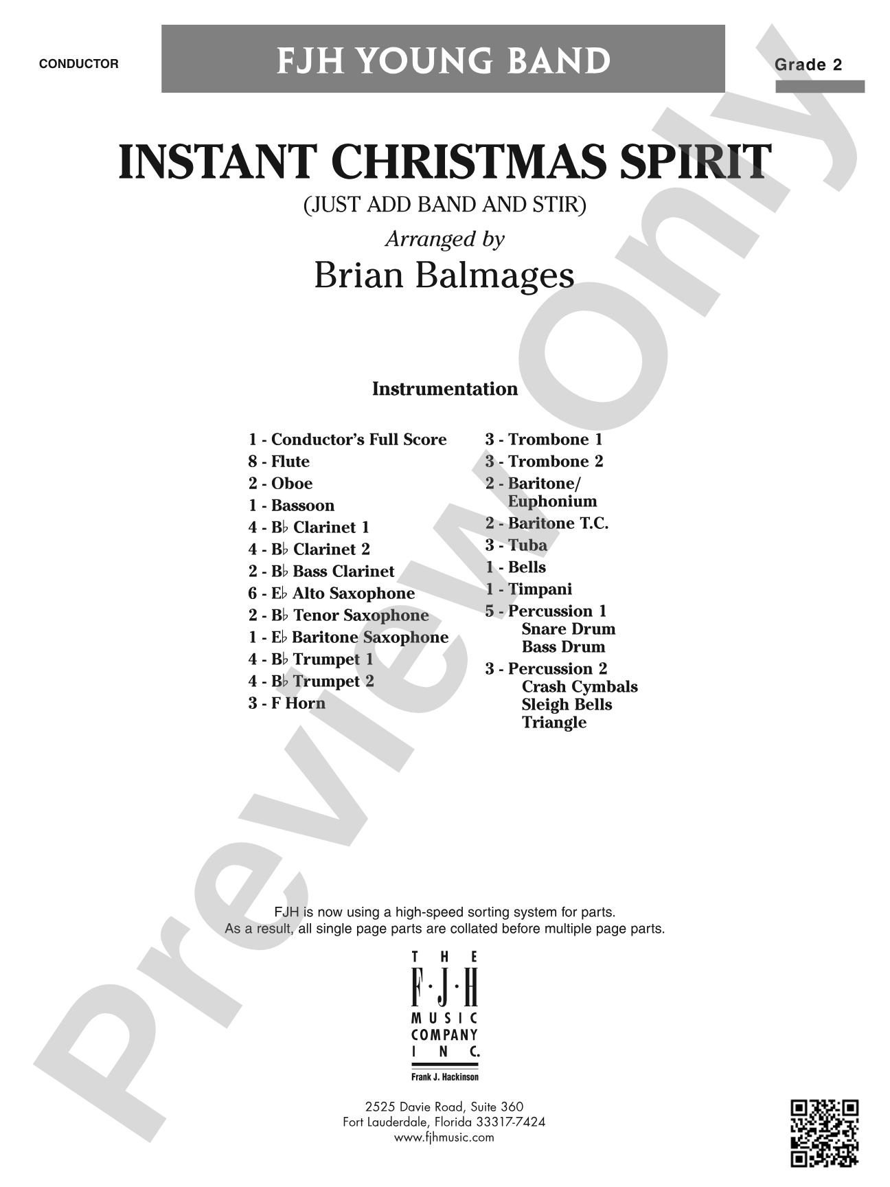 Instant Christmas Spirit (Just Add Band and Stir): Concert Band Conductor Score & Parts