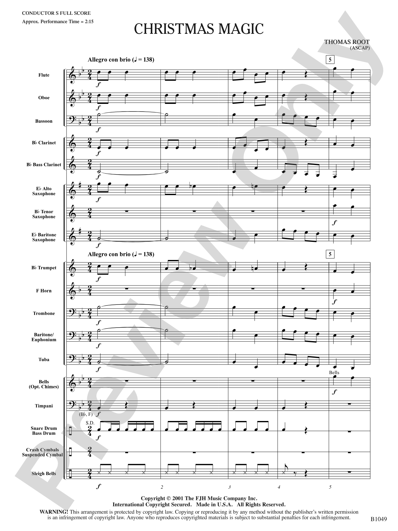 Christmas Magic: Concert Band Conductor Score & Parts