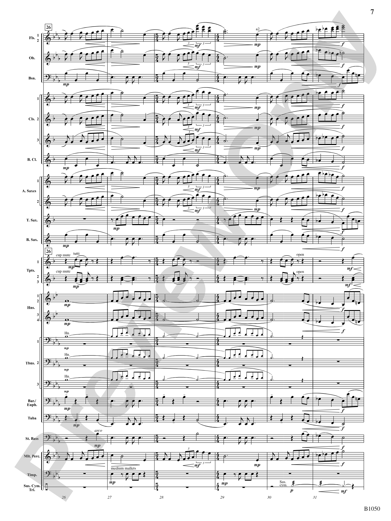 When Summer's in the Meadow: Concert Band Conductor Score & Parts