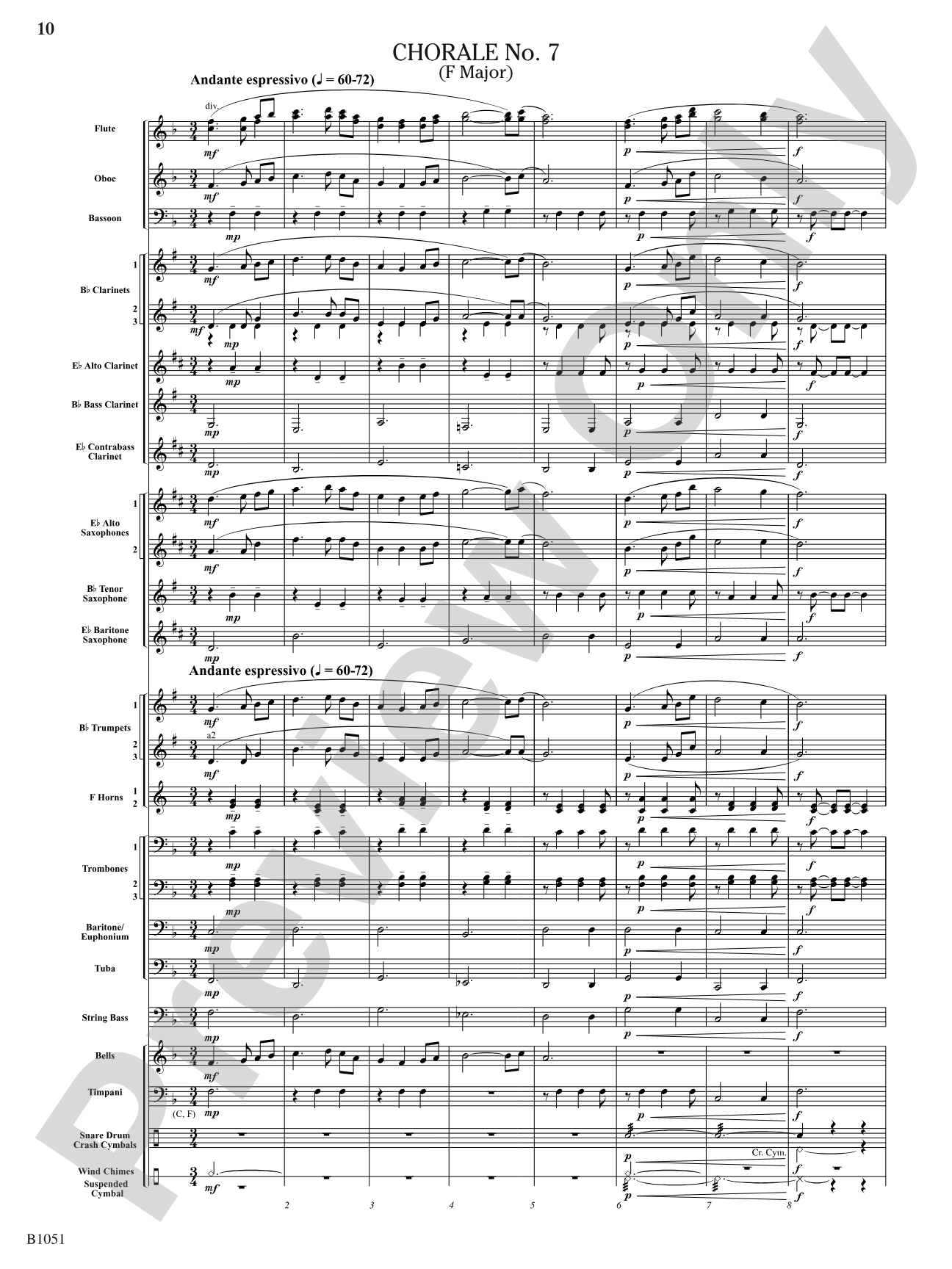 Twelve Chorales for the Developing Band: Concert Band Conductor Score & Parts