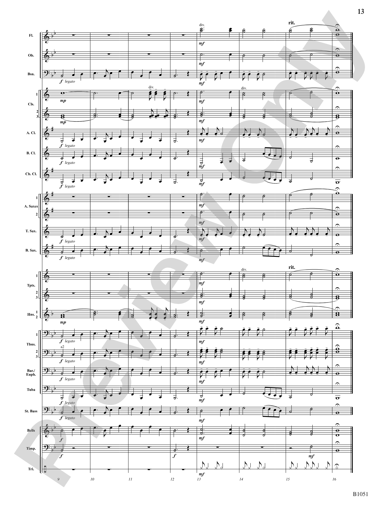 Twelve Chorales for the Developing Band: Concert Band Conductor Score & Parts
