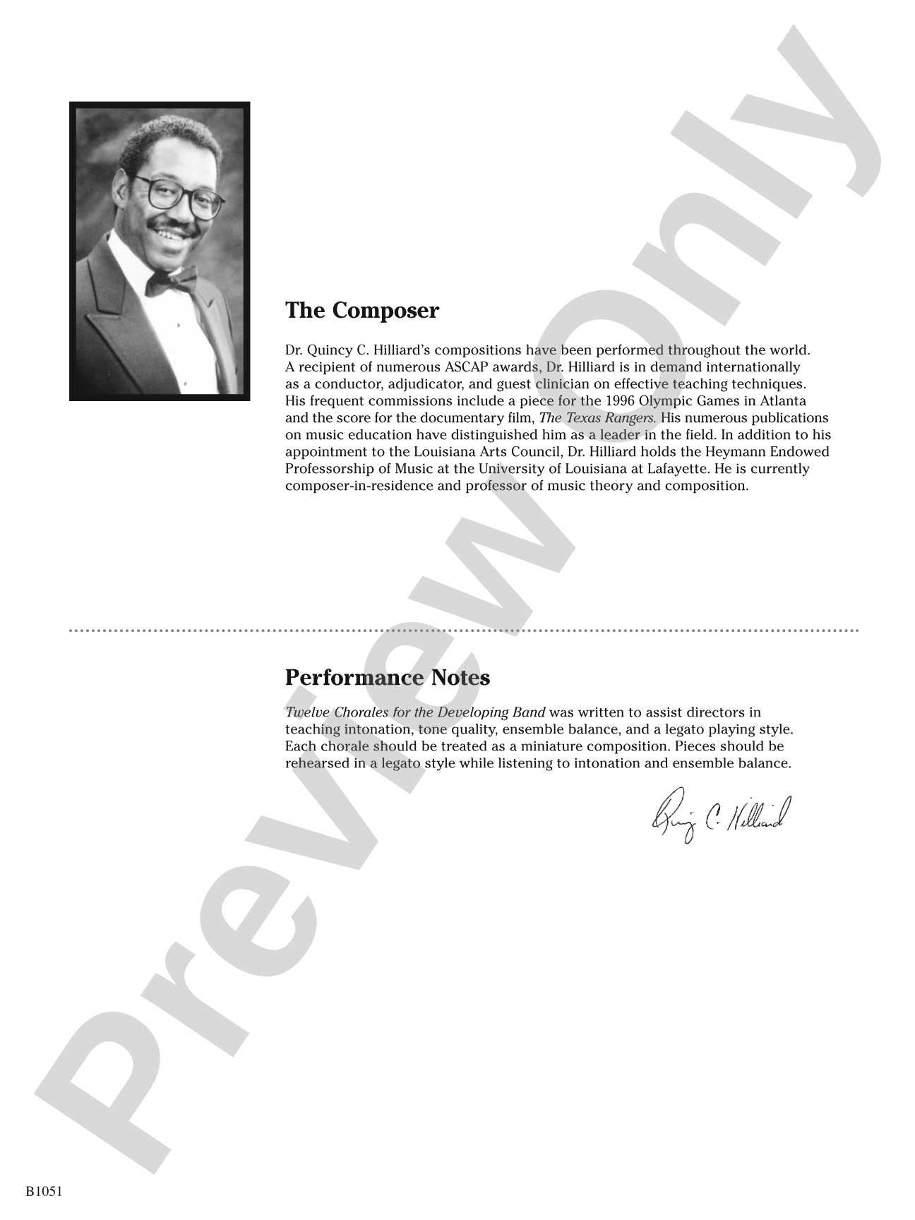 Twelve Chorales for the Developing Band: Concert Band Conductor Score & Parts