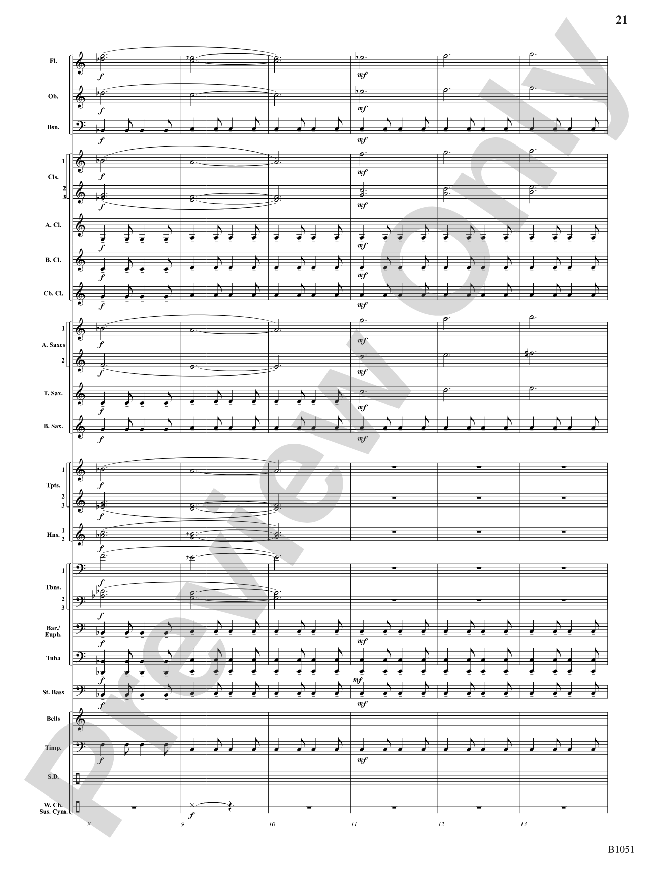 Twelve Chorales for the Developing Band: Concert Band Conductor Score & Parts