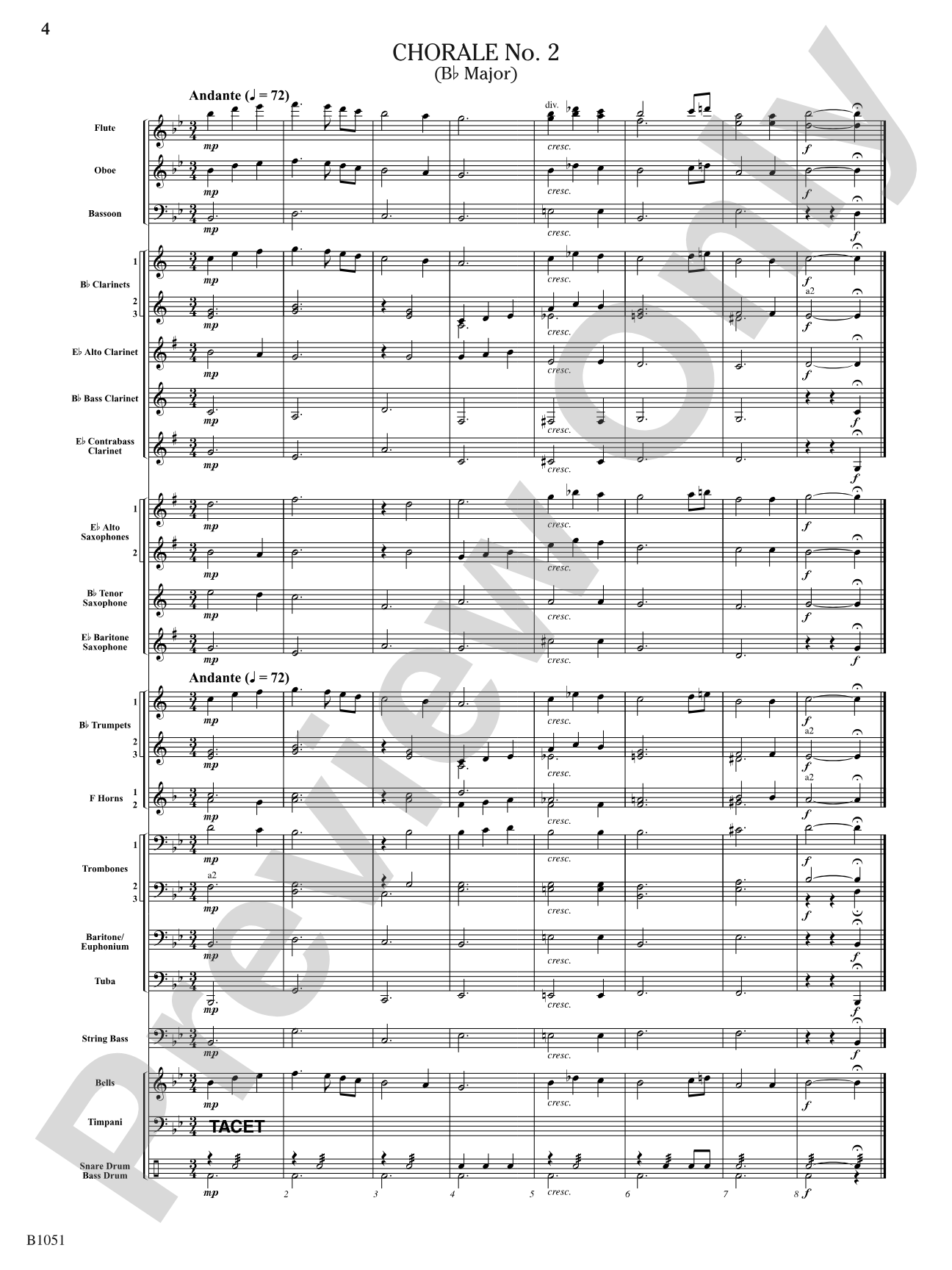 Twelve Chorales for the Developing Band: Concert Band Conductor Score & Parts