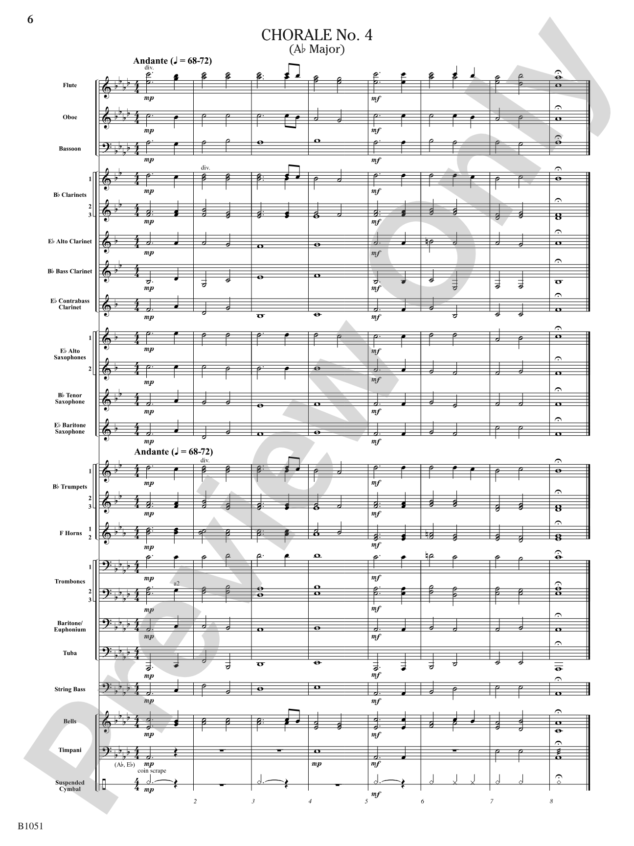 Twelve Chorales for the Developing Band: Concert Band Conductor Score & Parts