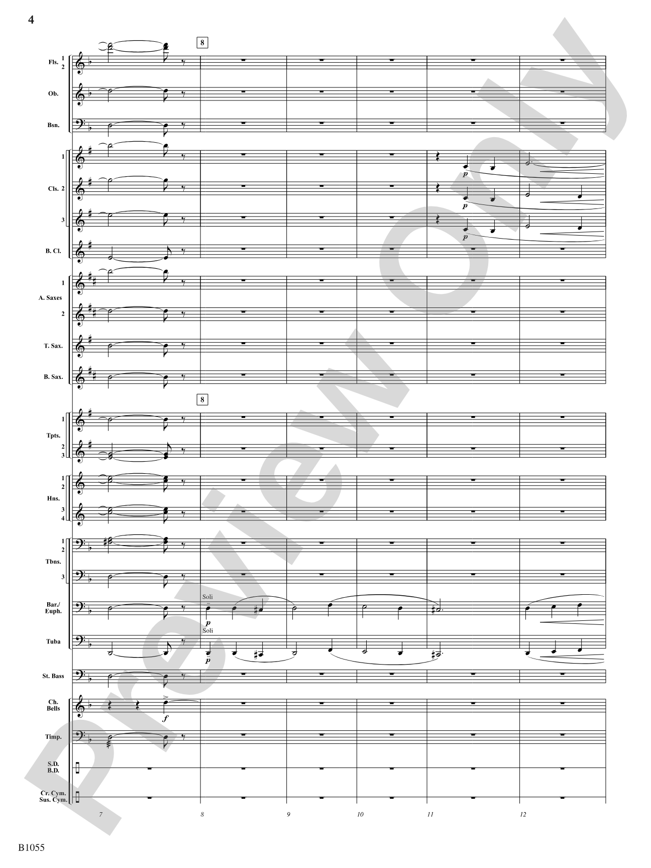 Passacaglia on an Old English Carol: Concert Band Conductor Score & Parts