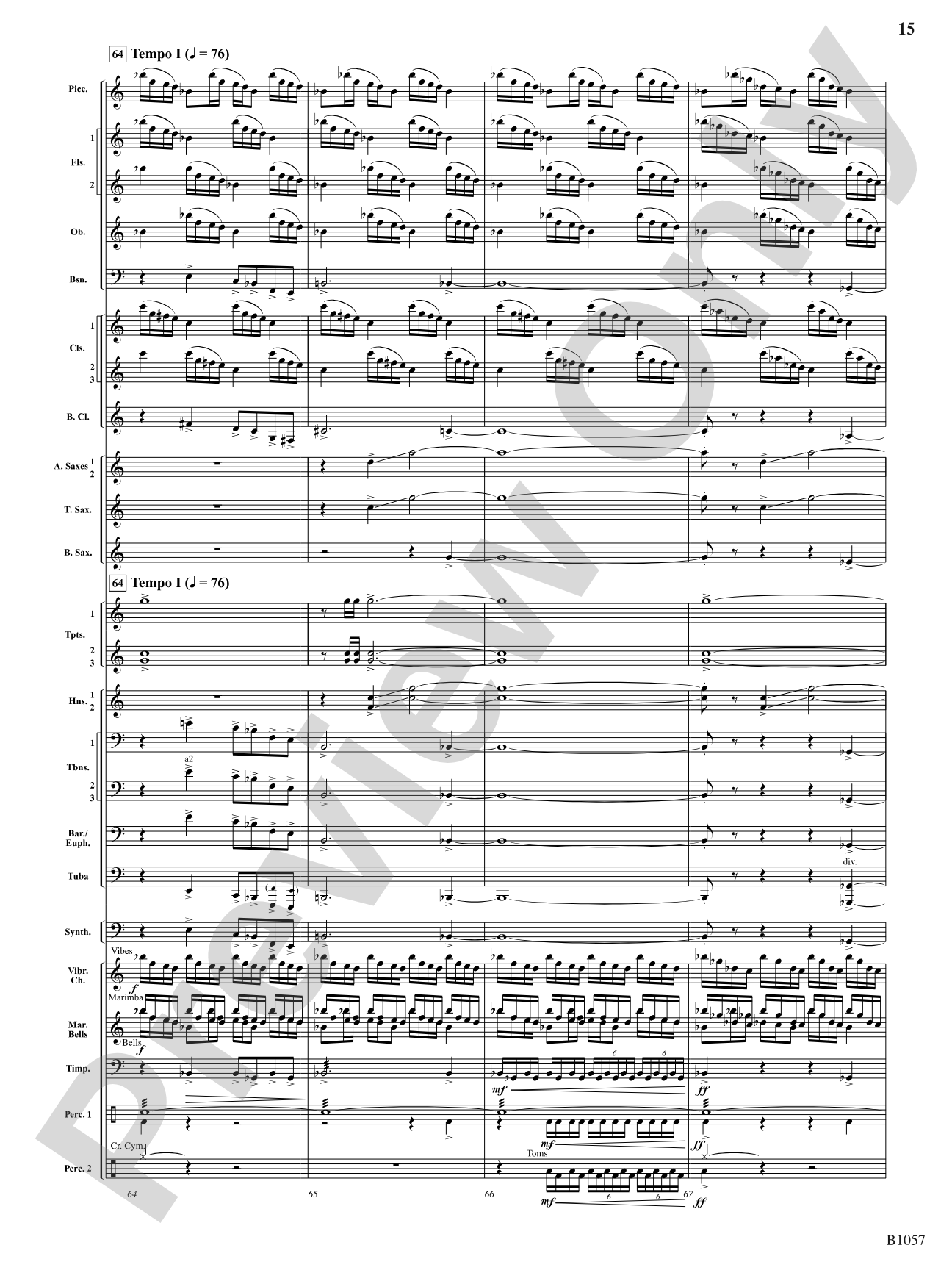The Darkness is Always Soft: Concert Band Conductor Score & Parts