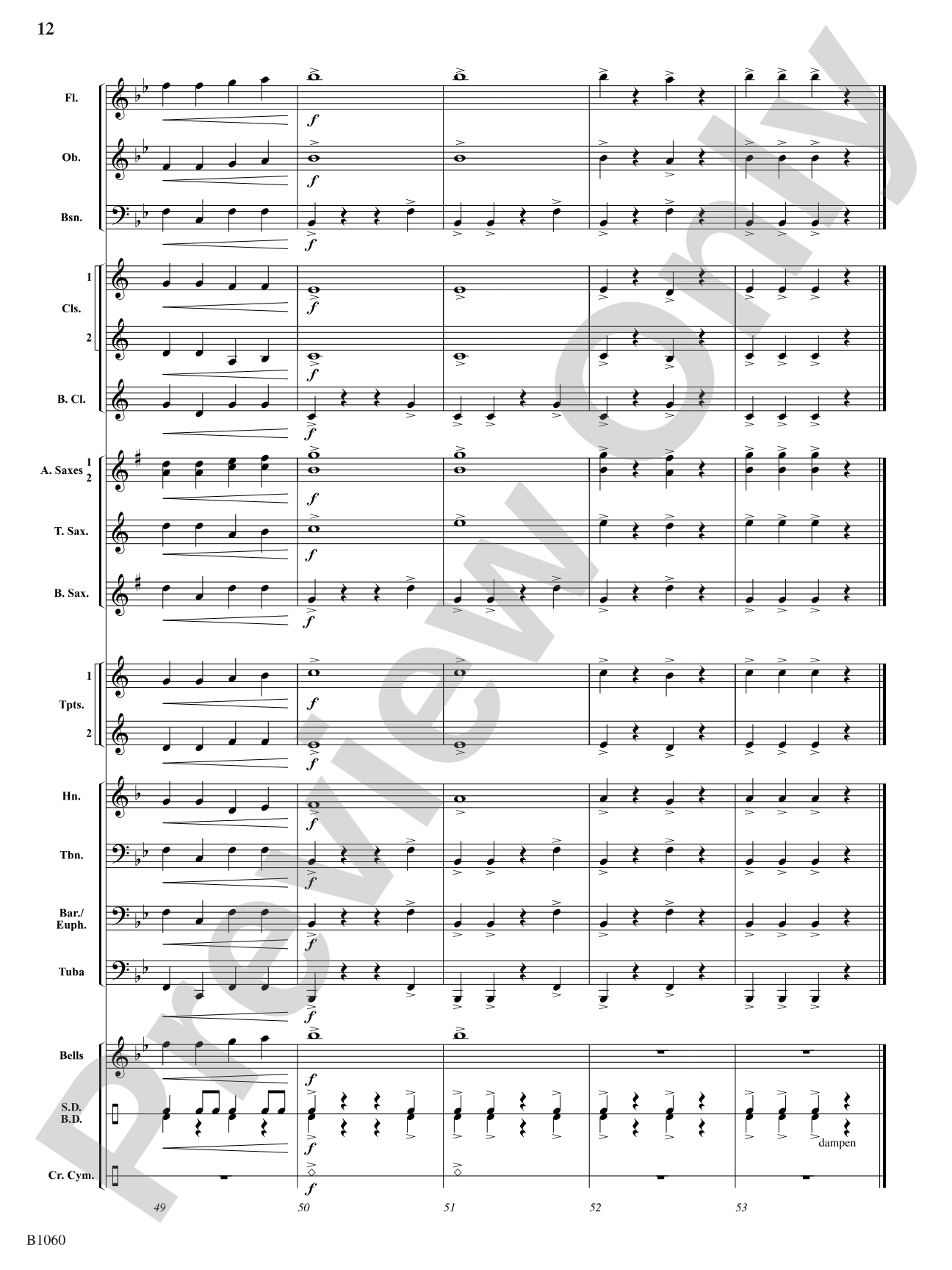 Bridgeway March: Concert Band Conductor Score & Parts